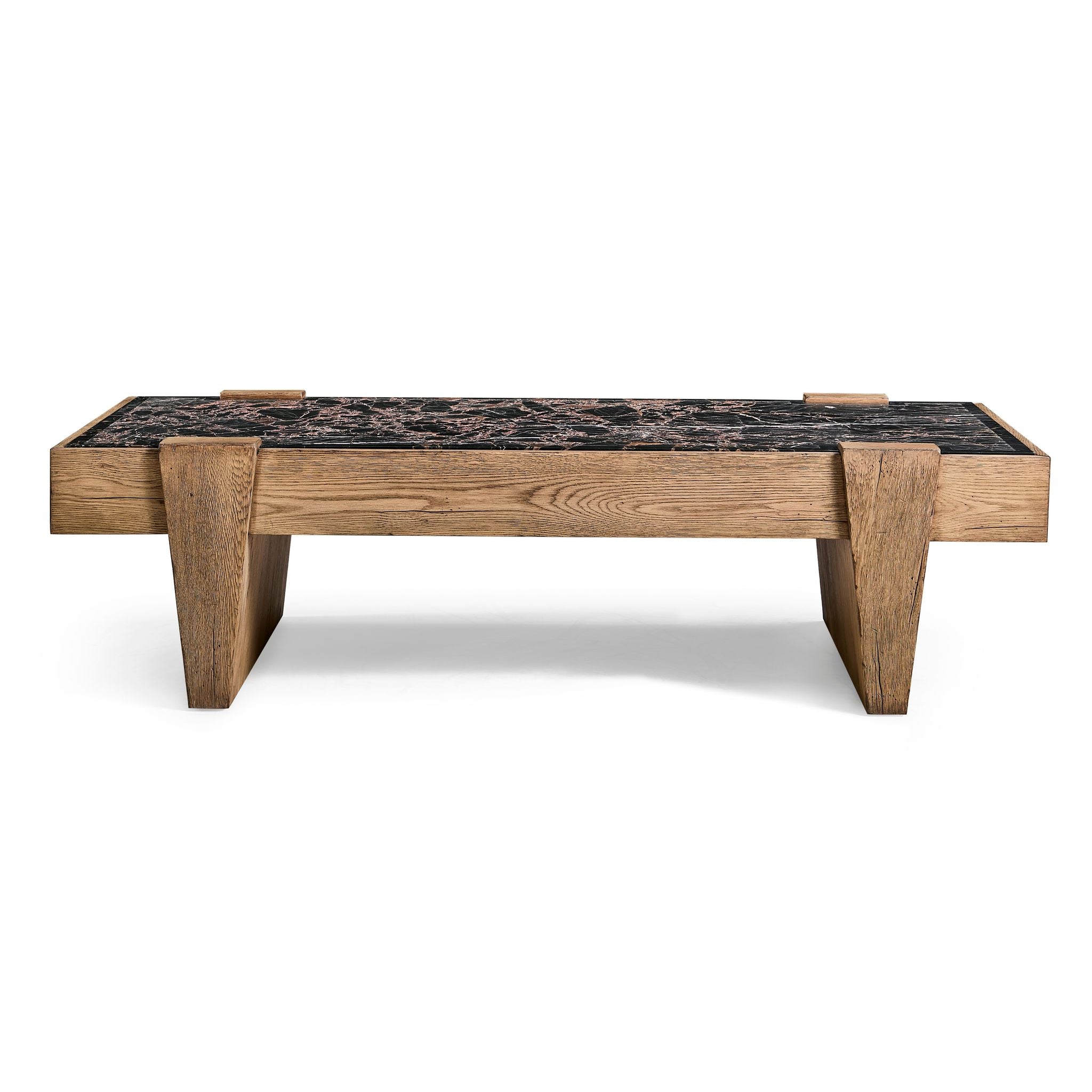 Jonathan Charles Echo Canyon Marble Rec. Cocktail Table
