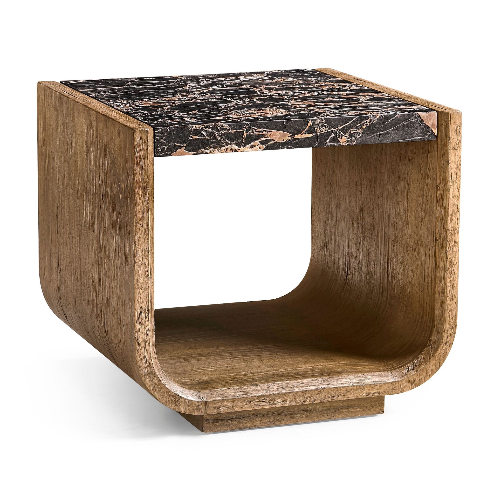 Jonathan Charles Stone Ridge Marble Side Table Light