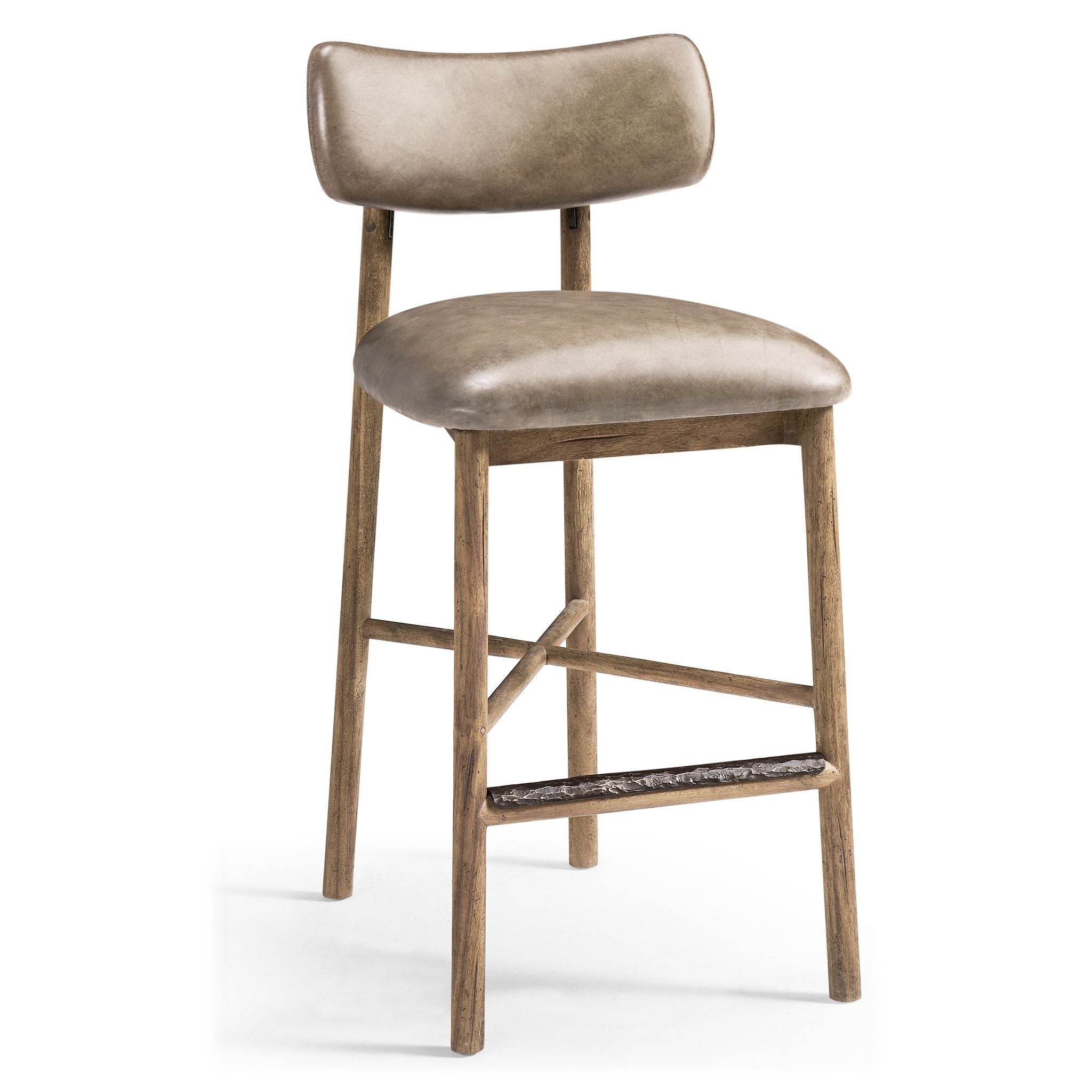 Jonathan Charles Stone Ridge Leather Bar Stool