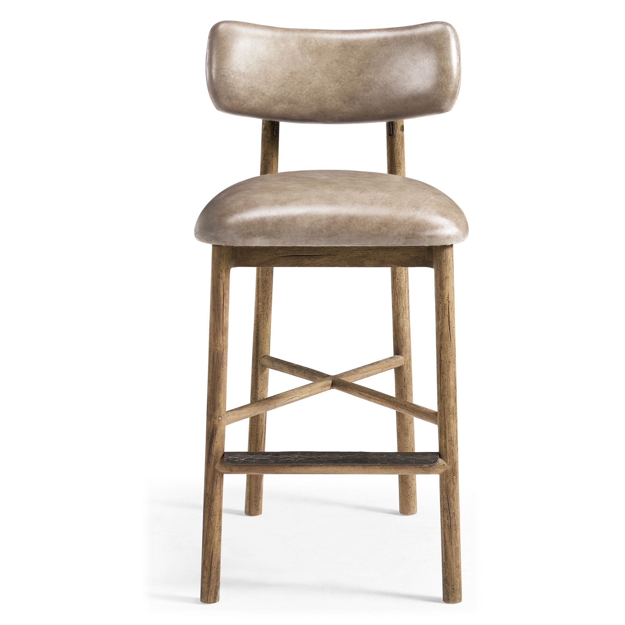 Jonathan Charles Stone Ridge Leather Bar Stool