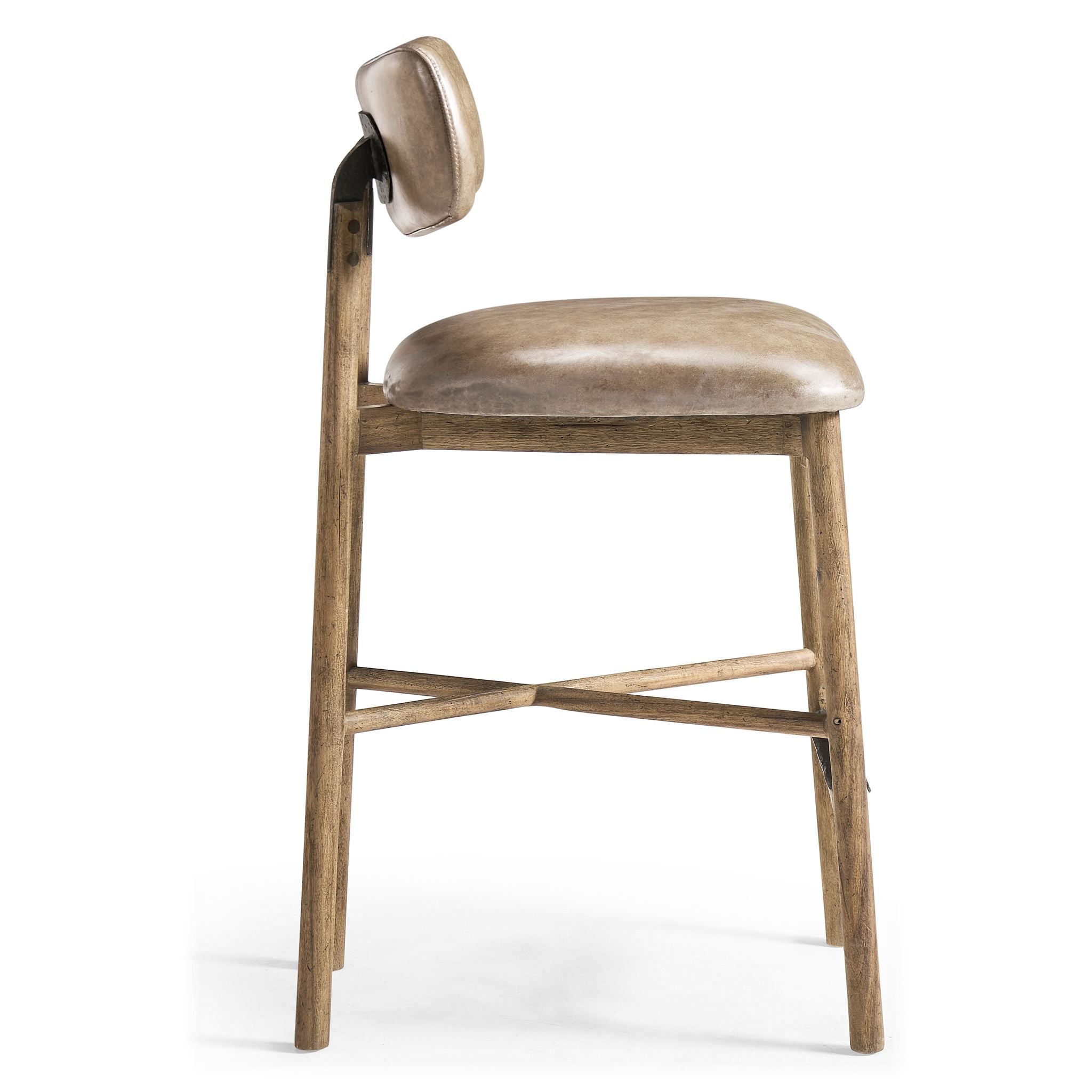 Jonathan Charles Stone Ridge Leather Bar Stool