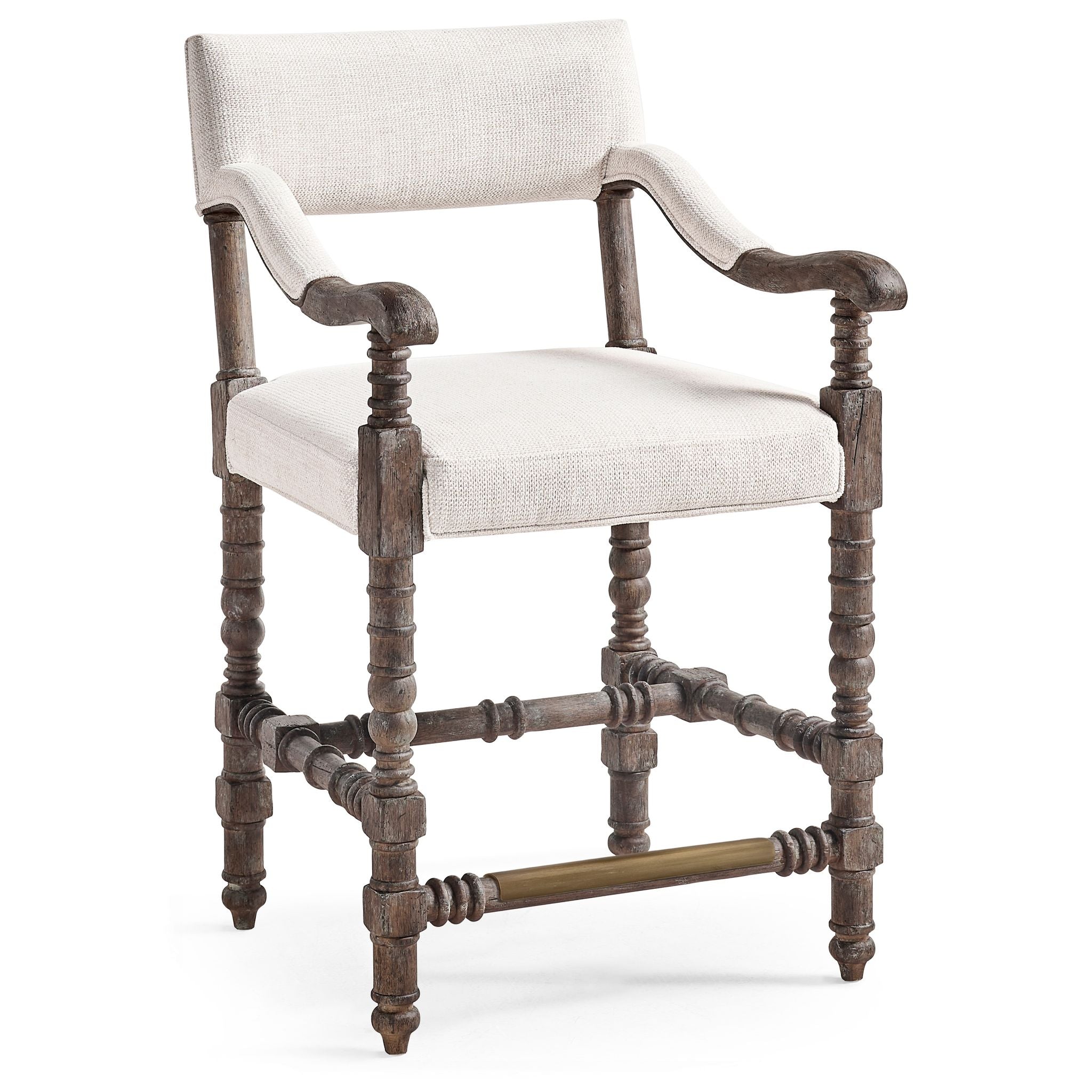 Jonathan Charles Caldera Uph Dark Arm Chair Counter Stool
