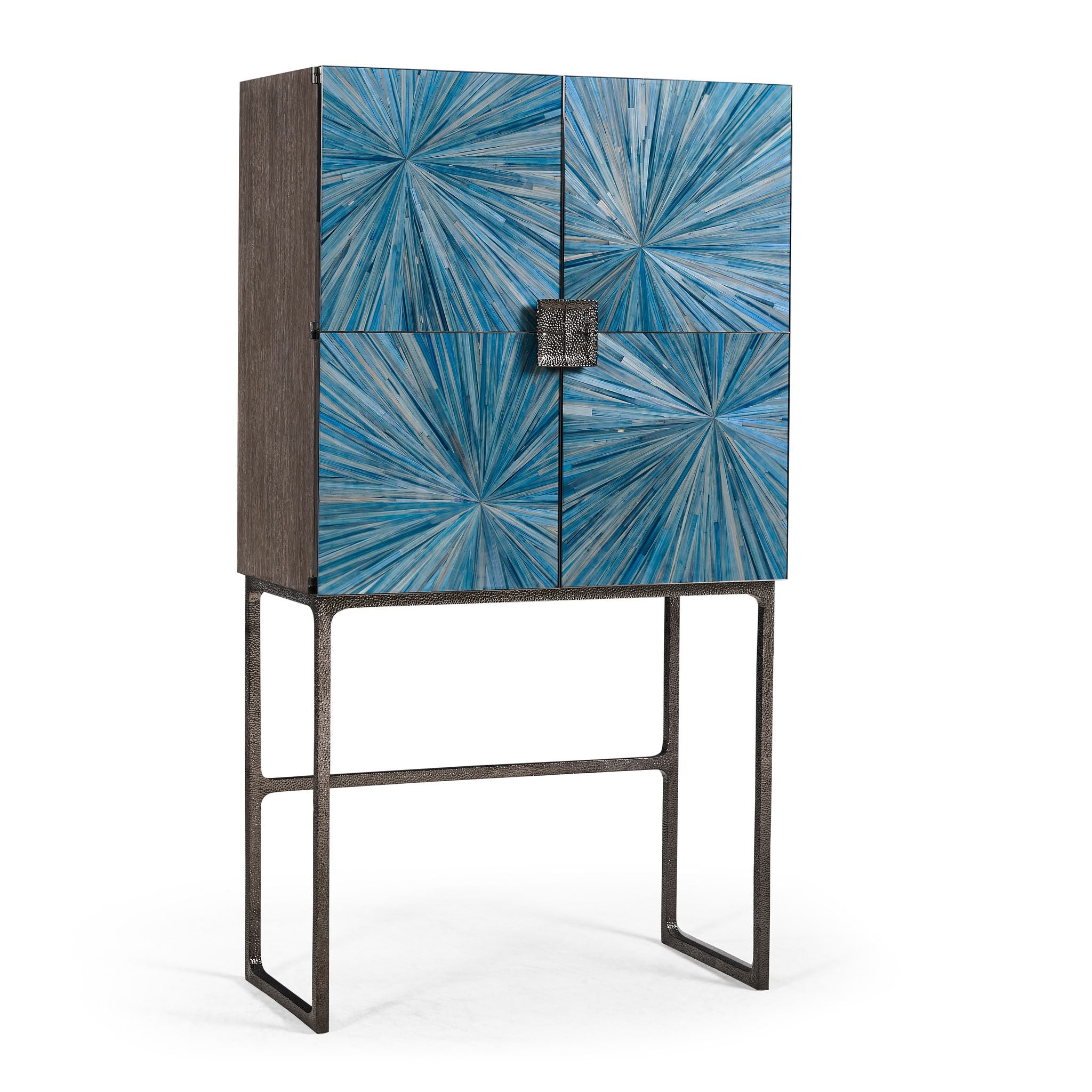 Jonathan Charles JC Modern Bar Cabinet — Chocolate Apricot Oak