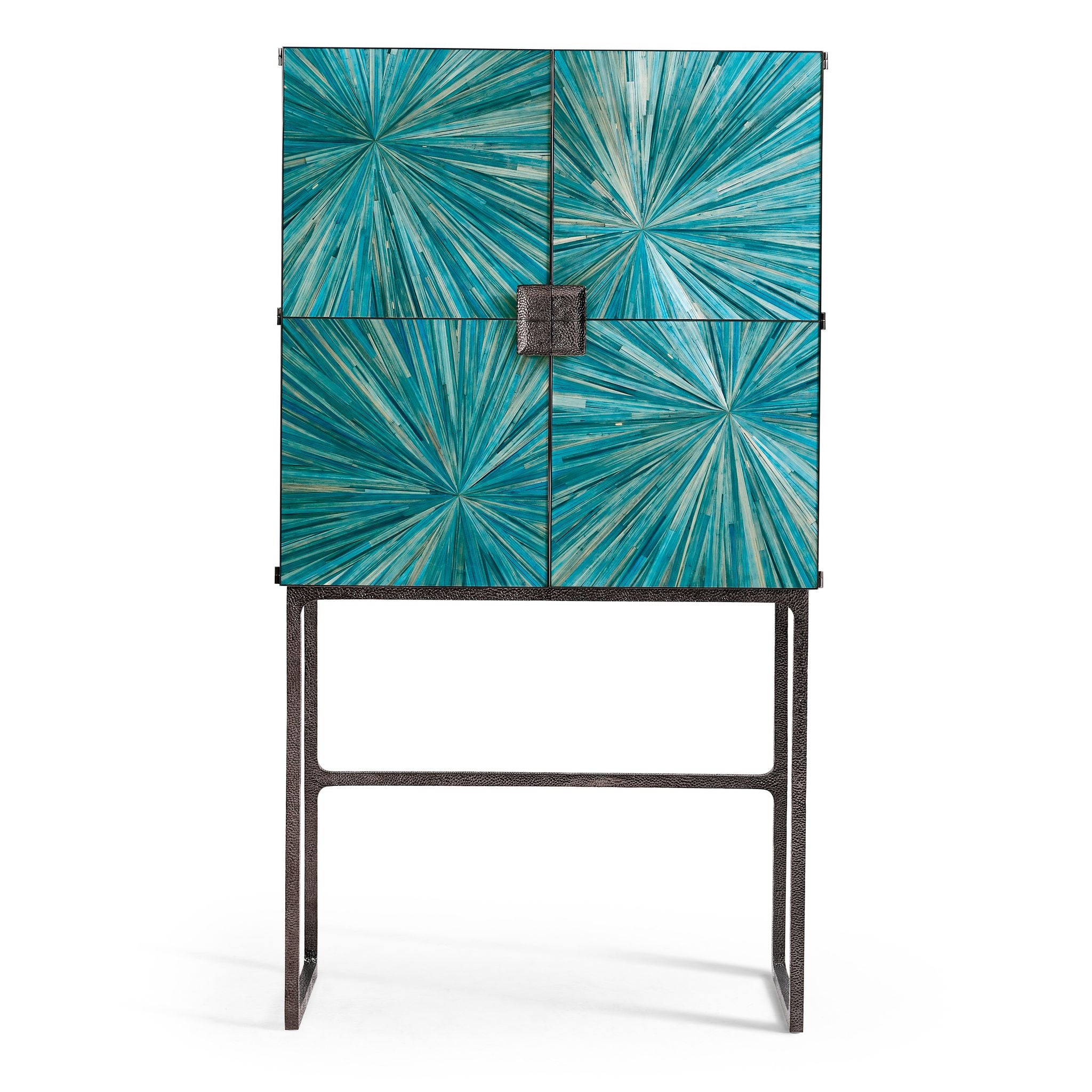 Jonathan Charles JC Modern Bar Cabinet — Chocolate Apricot Oak