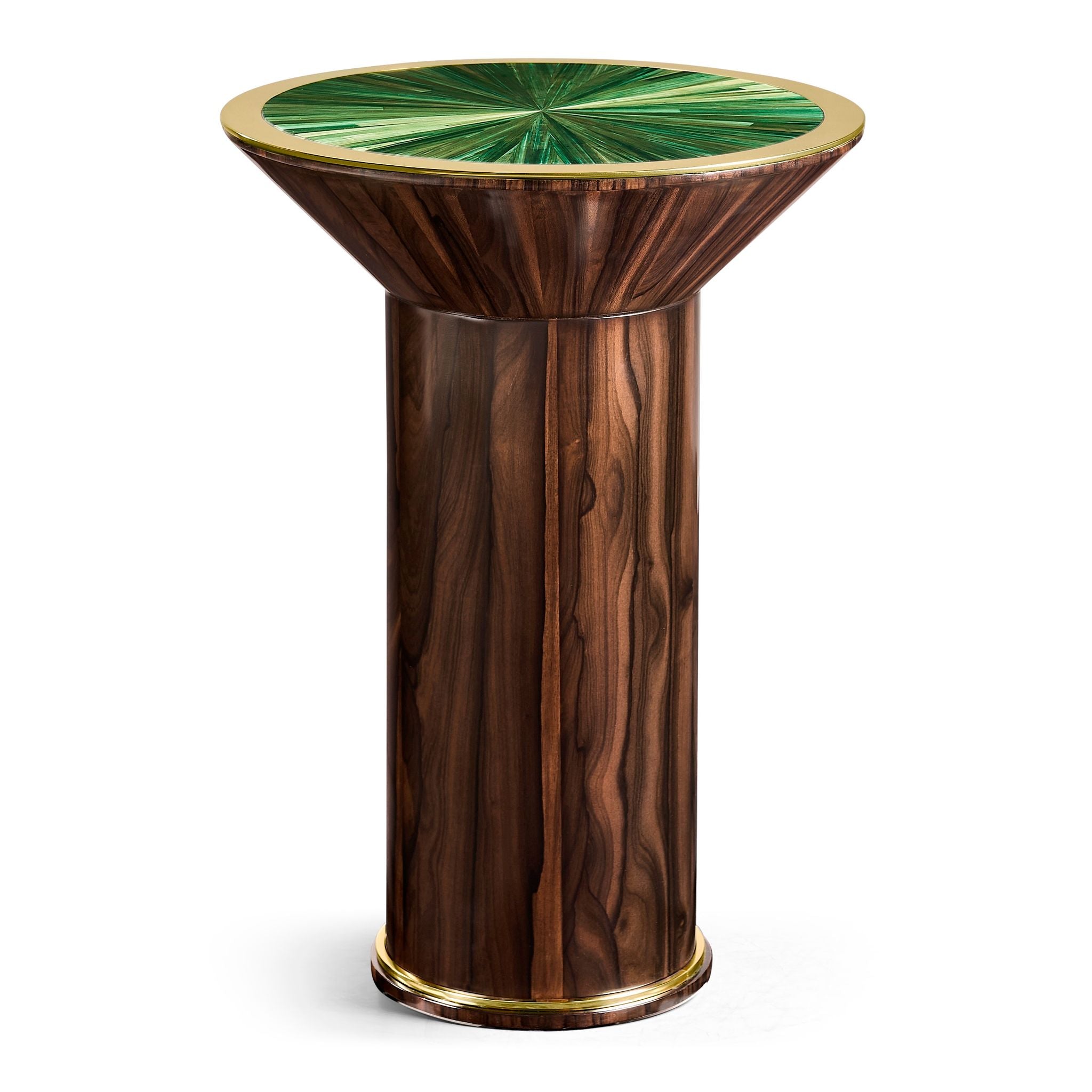 Jonathan Charles JC Modern Round Side Table — Jade Green Straw