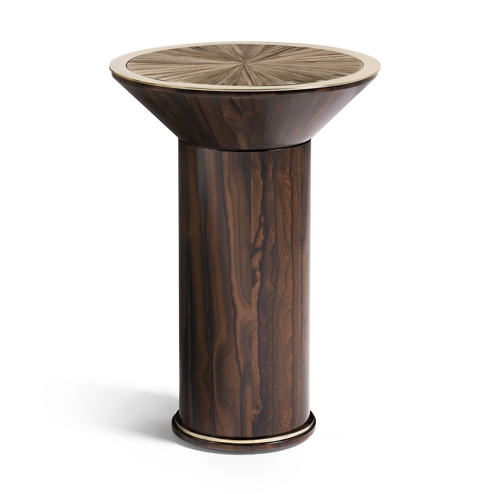 Jonathan Charles JC Modern Round Side Table — Natural Straw