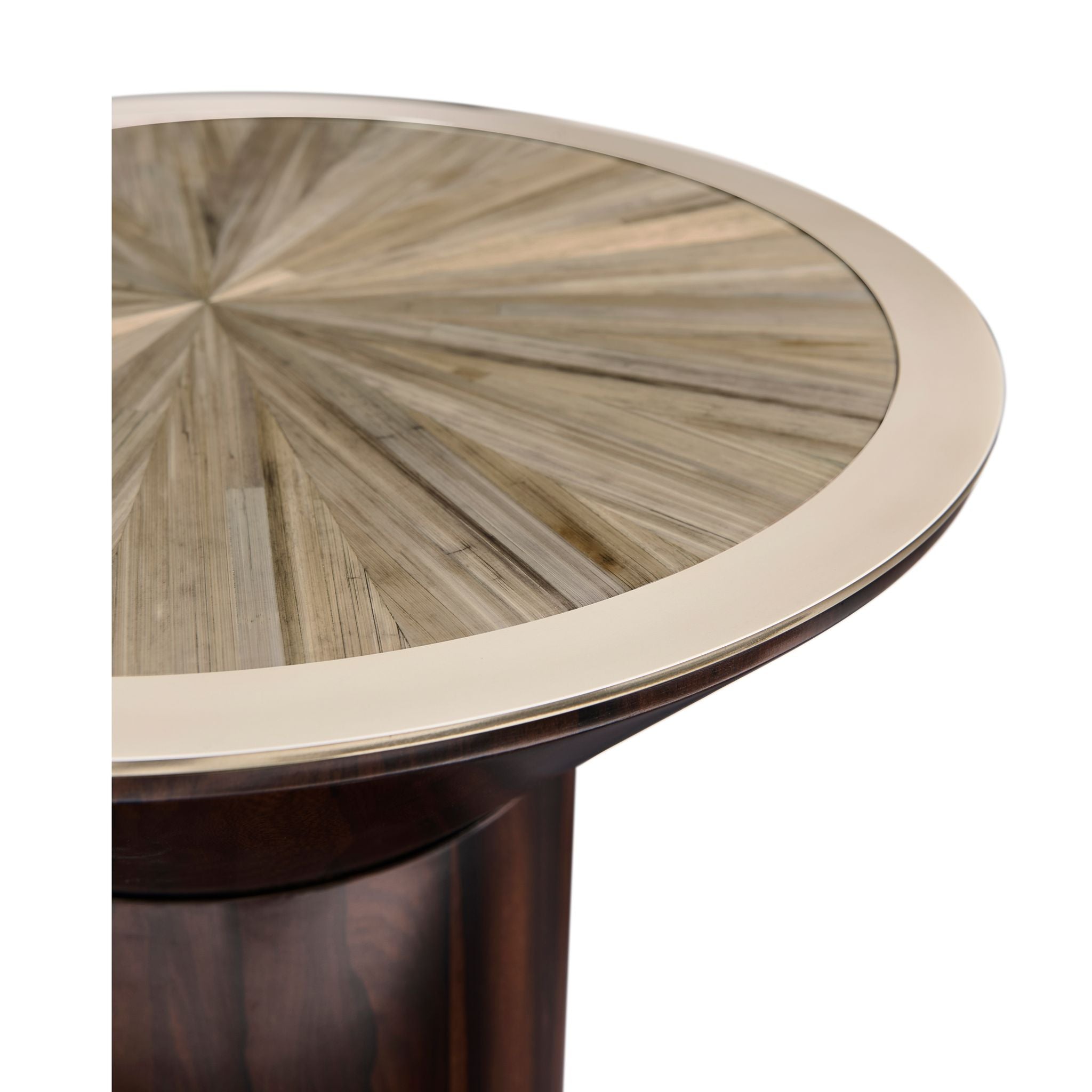 Jonathan Charles JC Modern Round Side Table — Natural Straw