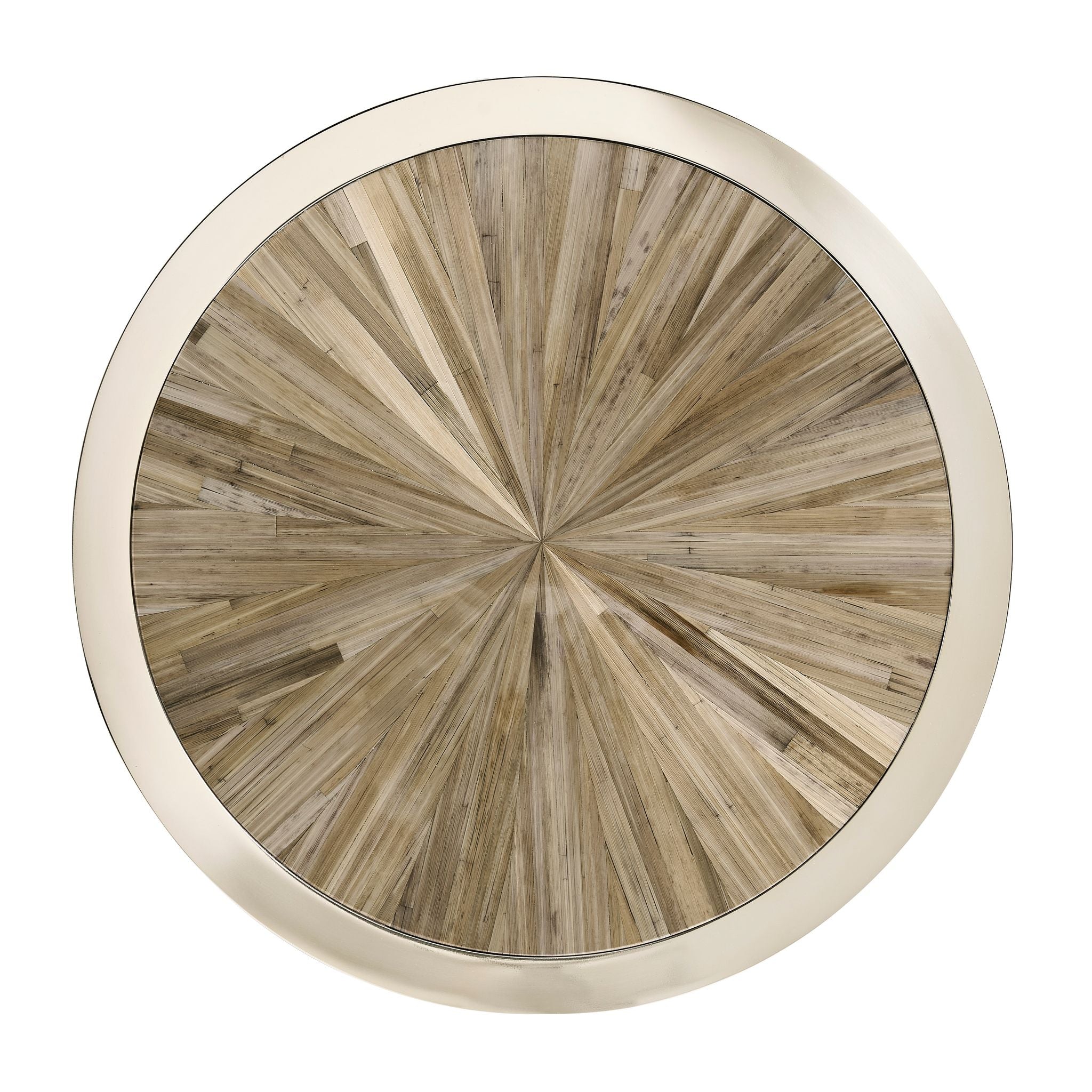 Jonathan Charles JC Modern Round Side Table — Natural Straw