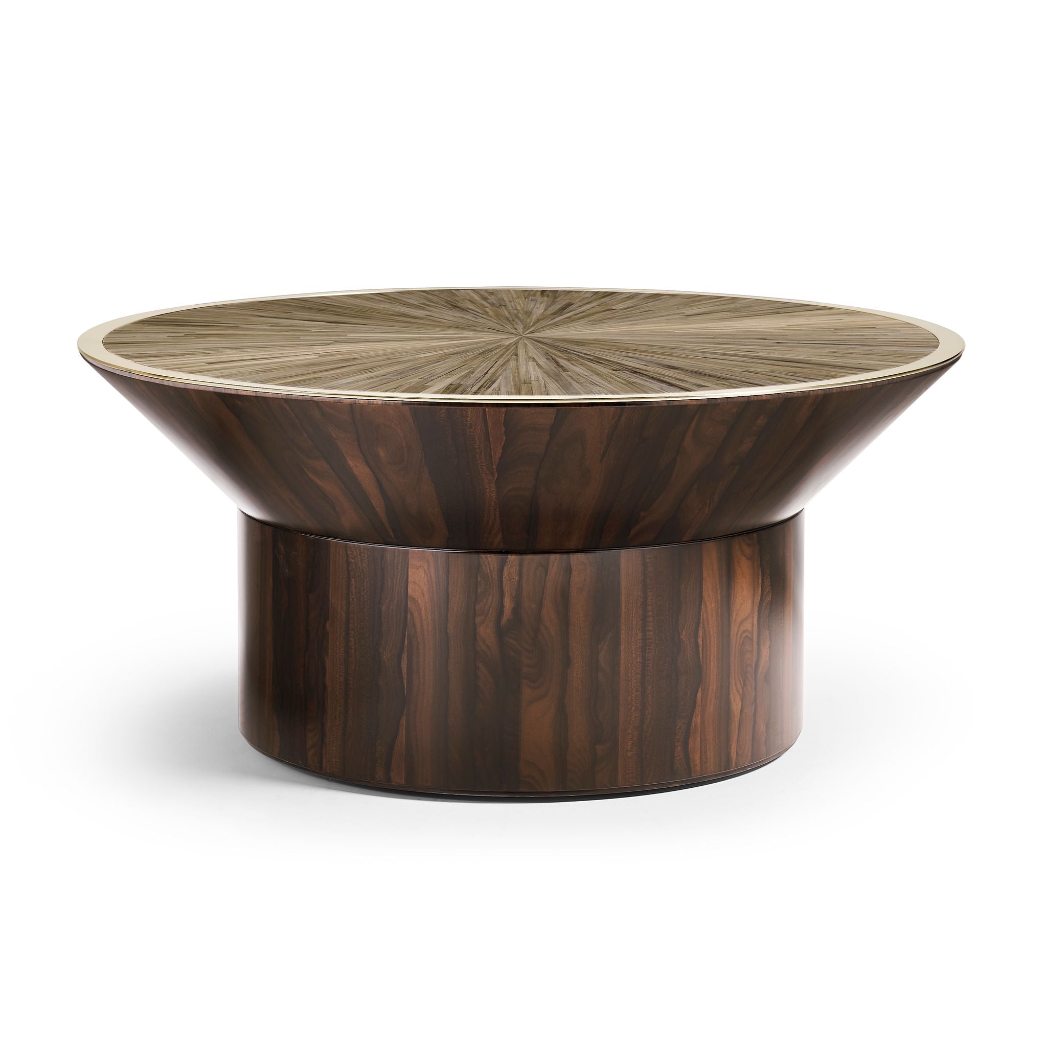Jonathan Charles JC Modern Round Cocktail Table — Natural Straw