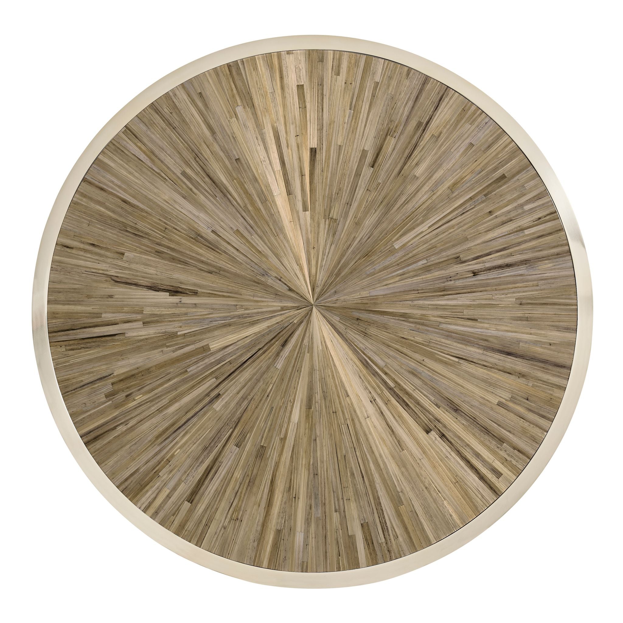 Jonathan Charles JC Modern Round Cocktail Table — Natural Straw