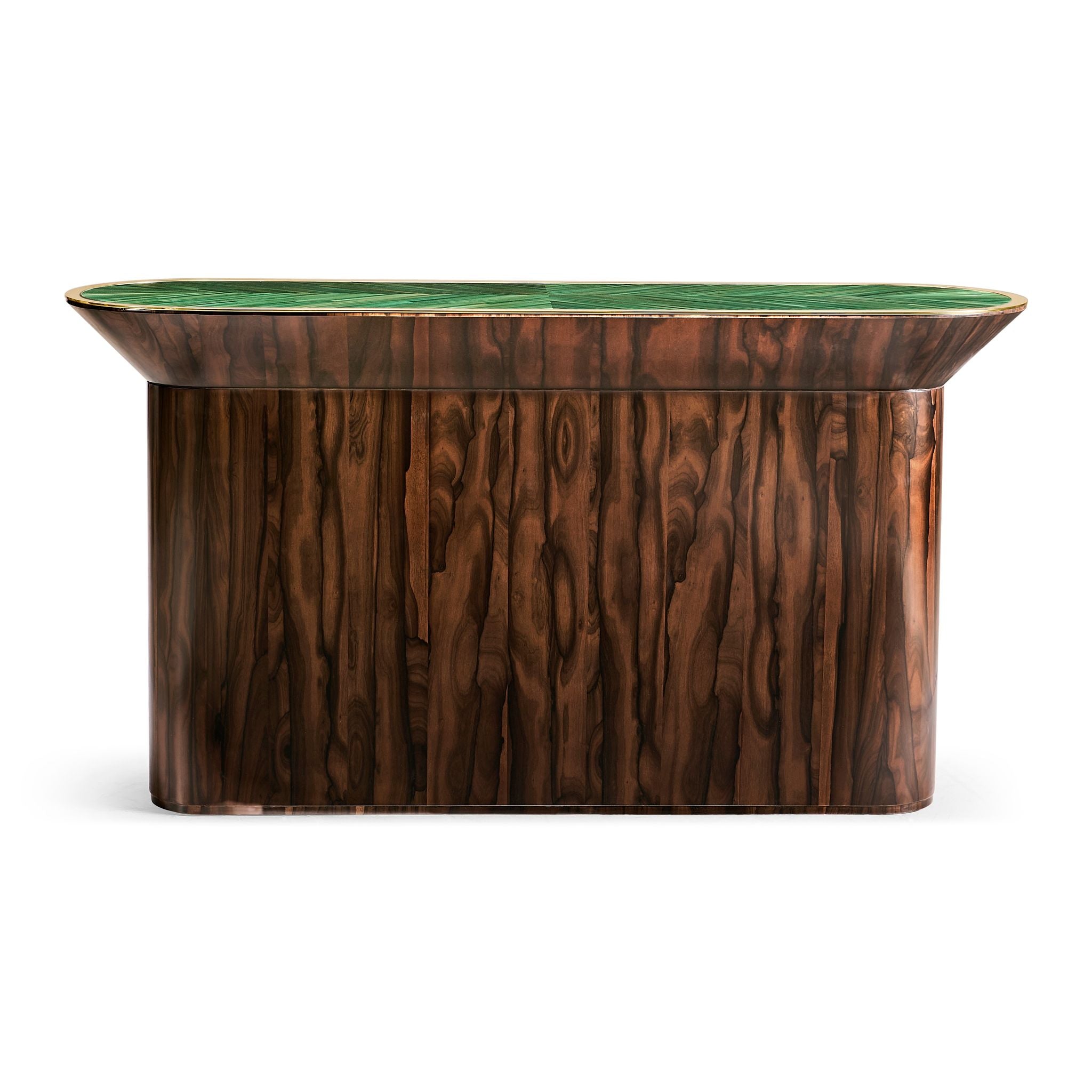Jonathan Charles Verdure Console Table — Jade Green Straw