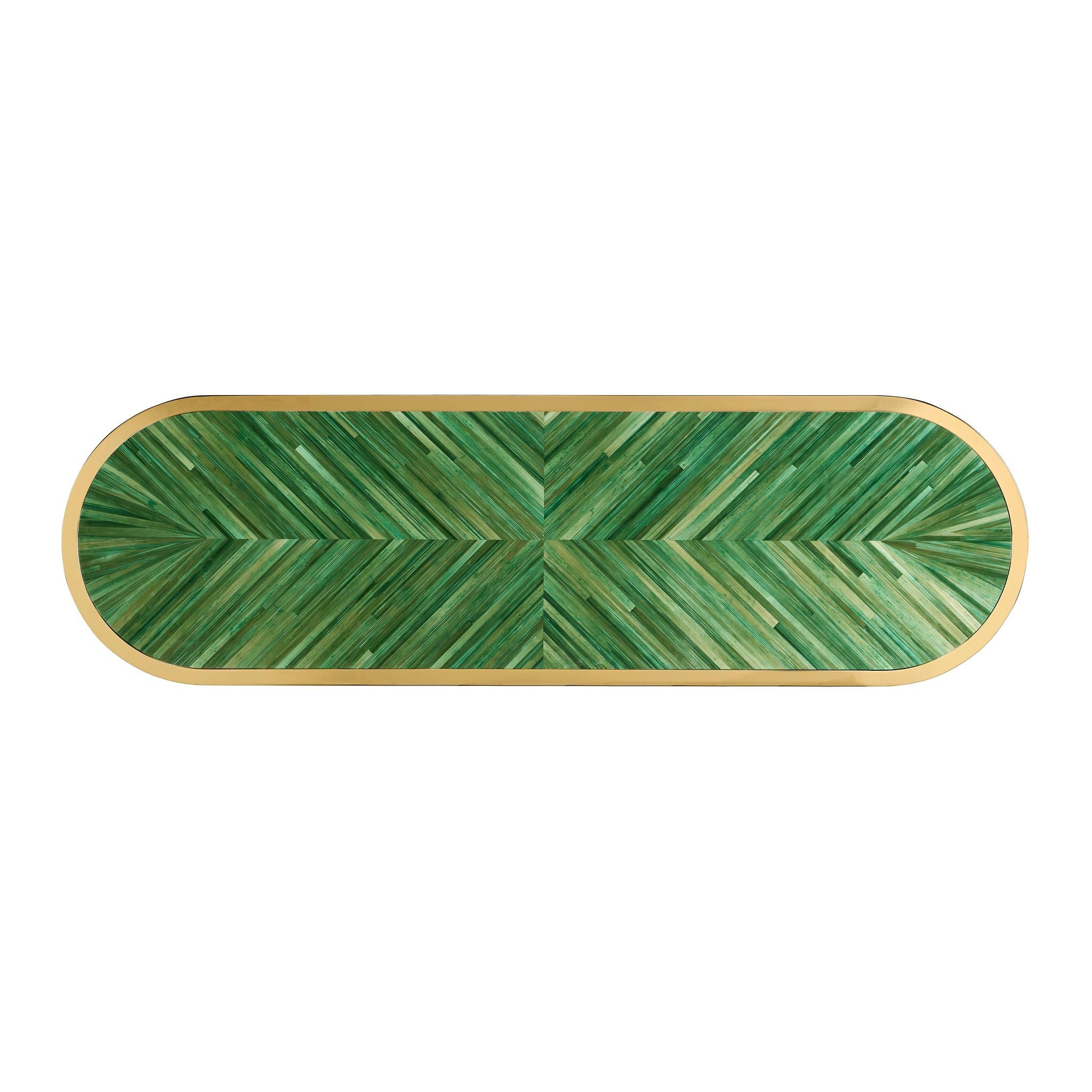 Jonathan Charles Verdure Console Table — Jade Green Straw
