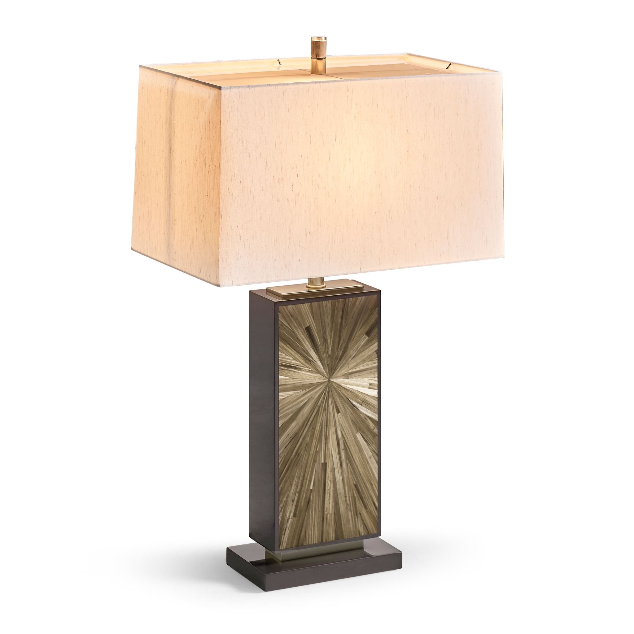 Jonathan Charles JC Modern Vertical Table Lamp — Natural Straw