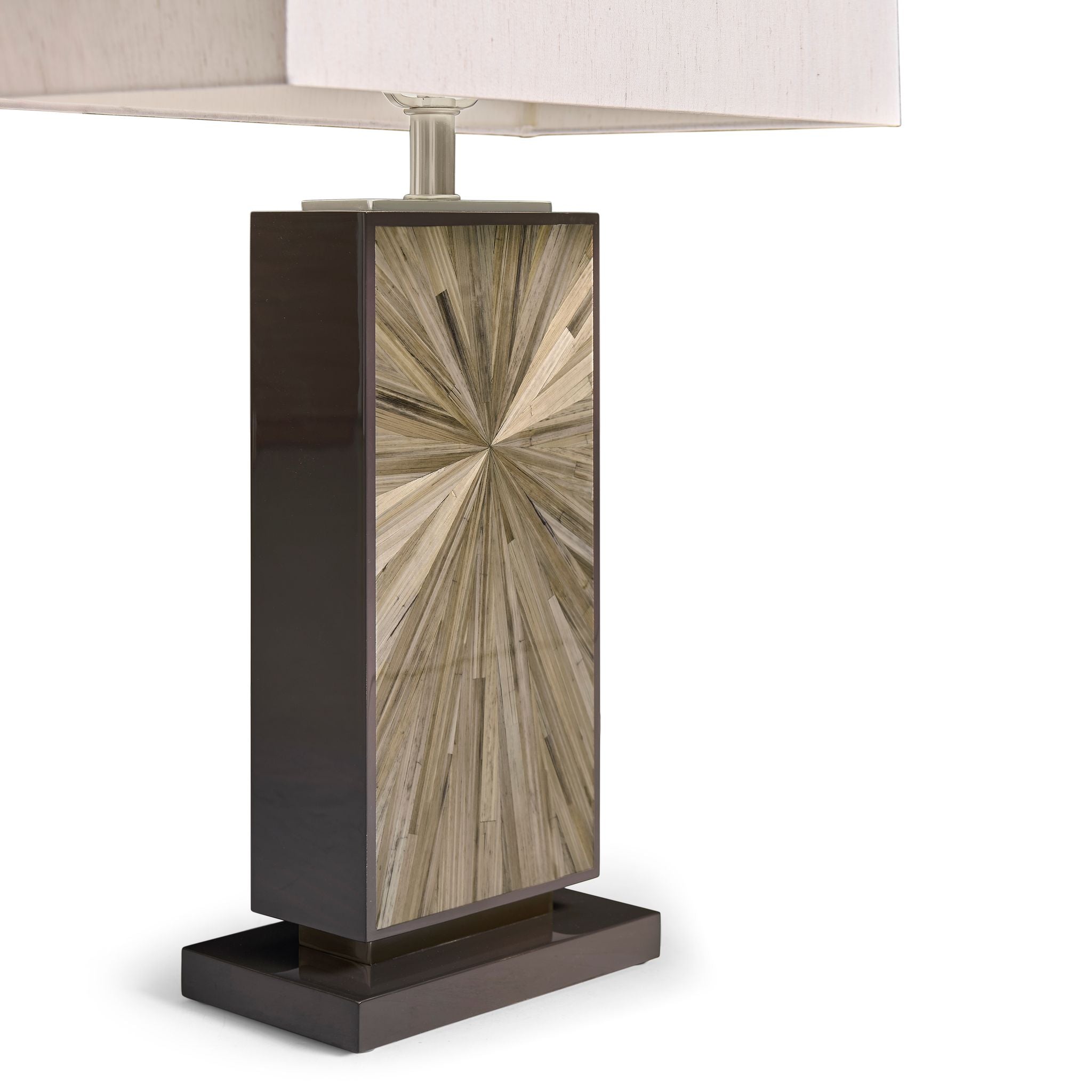Jonathan Charles JC Modern Vertical Table Lamp — Natural Straw