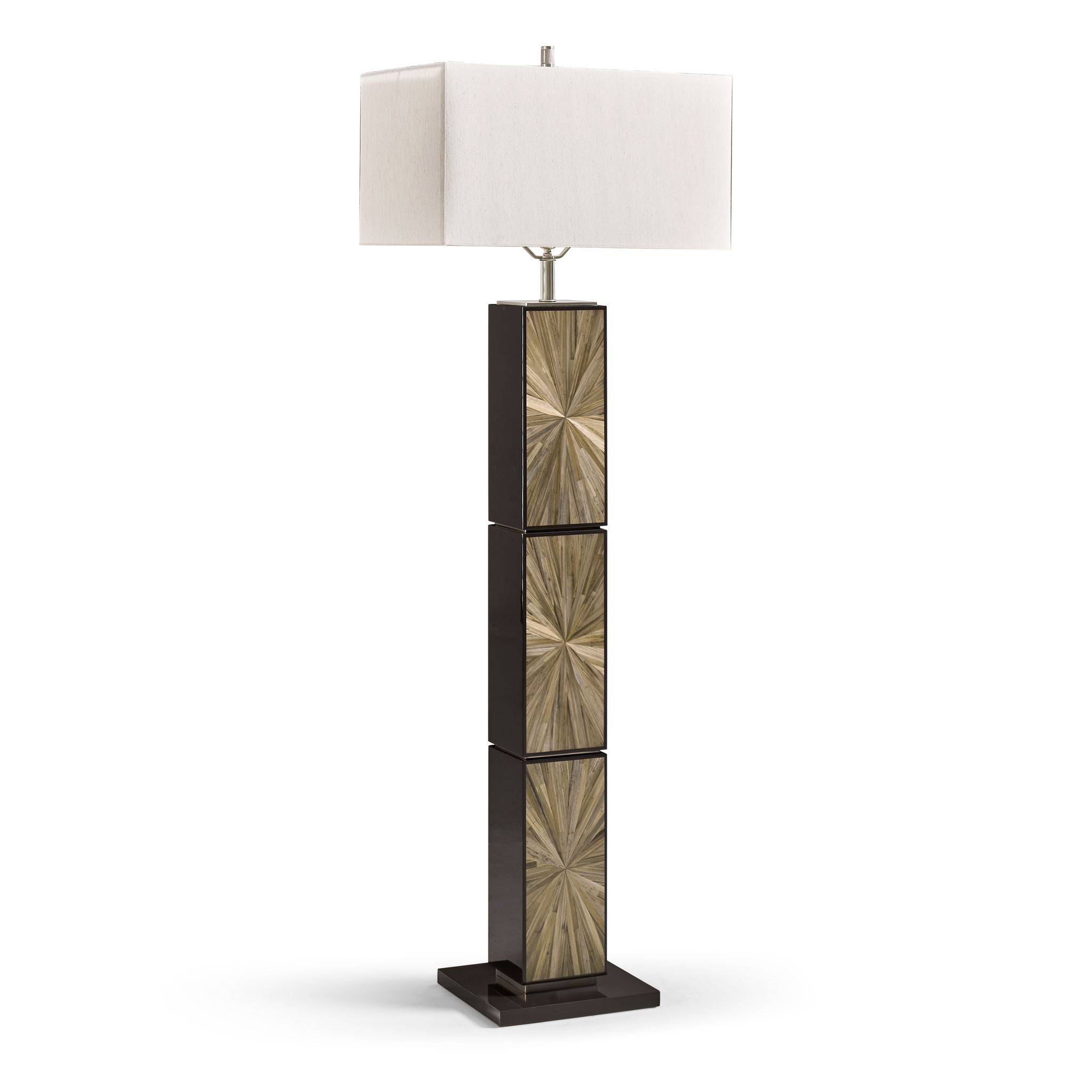 Jonathan Charles JC Modern Floor Lamp — Natural Straw