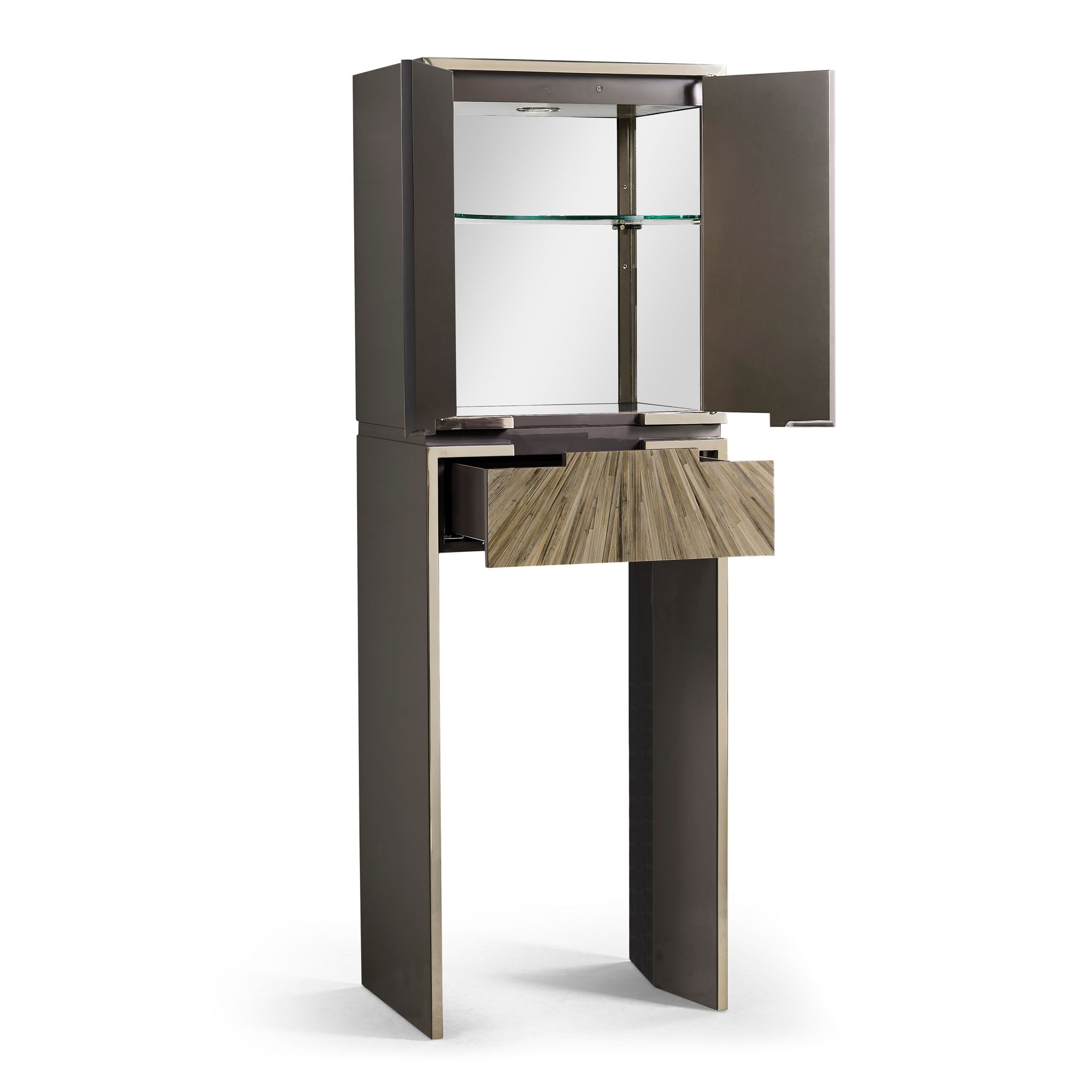 Jonathan Charles Terra Natural Bar Cabinet