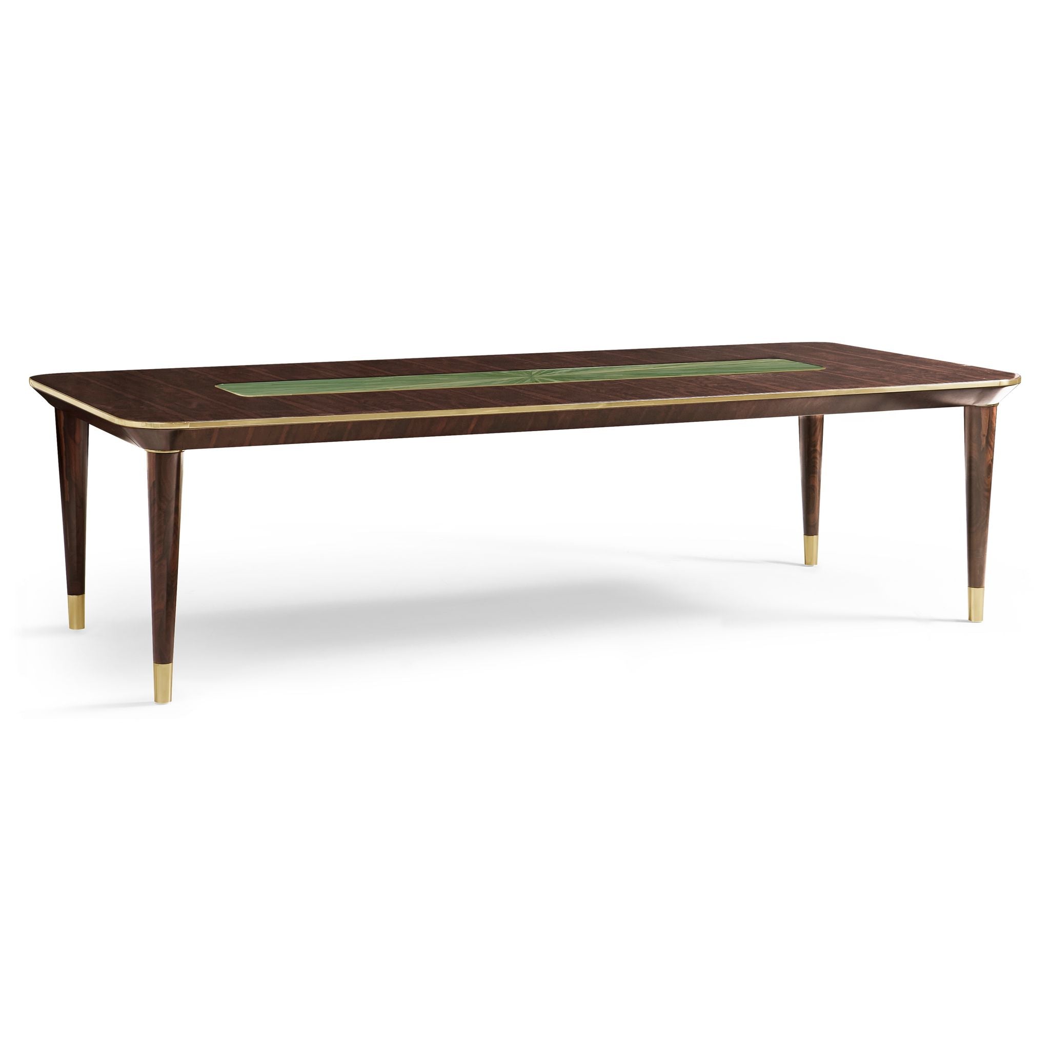 Jonathan Charles JC Modern Rectangular Dining Table — Jade Green Straw
