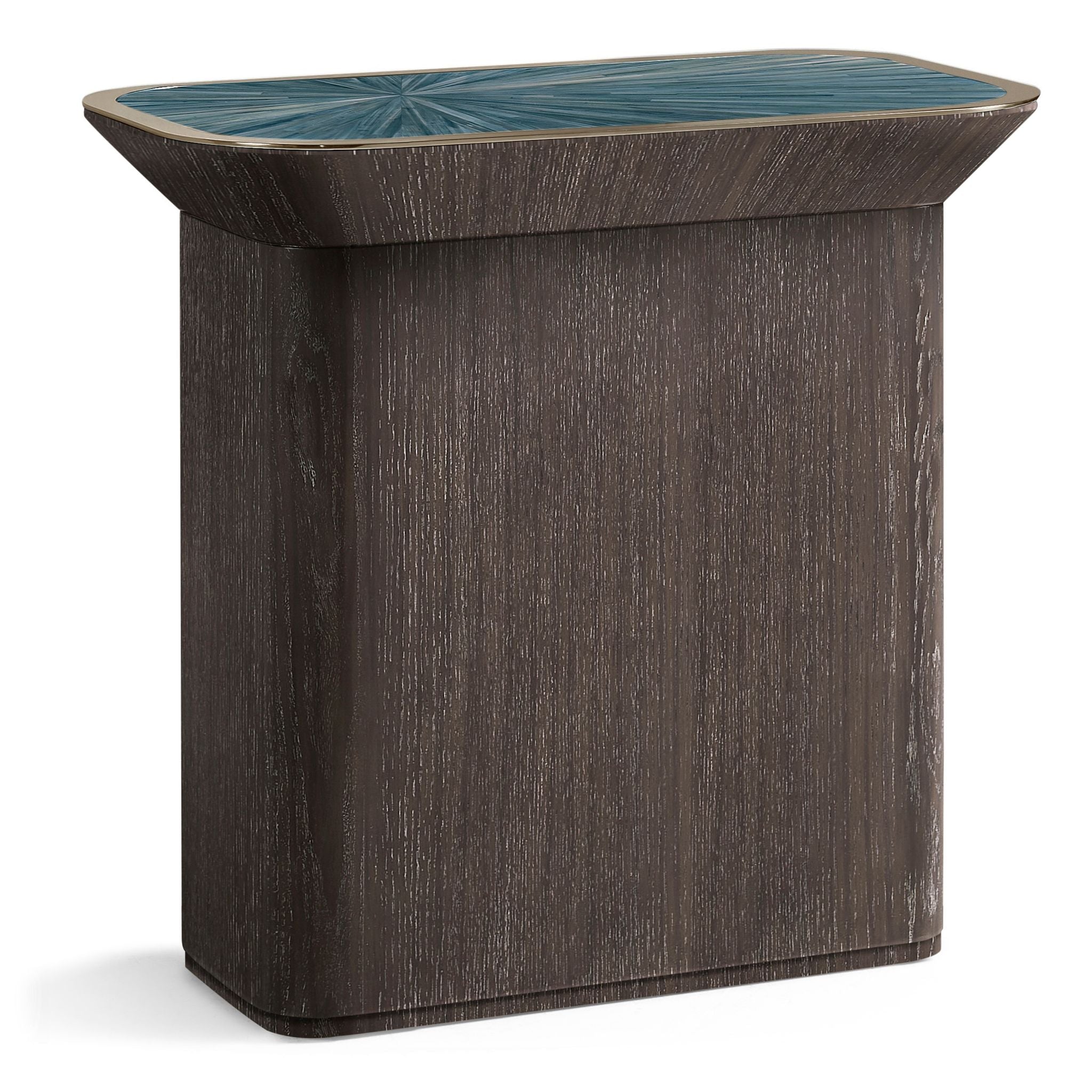 Jonathan Charles JC Modern Rectangular Side Table — Azure Blue Straw