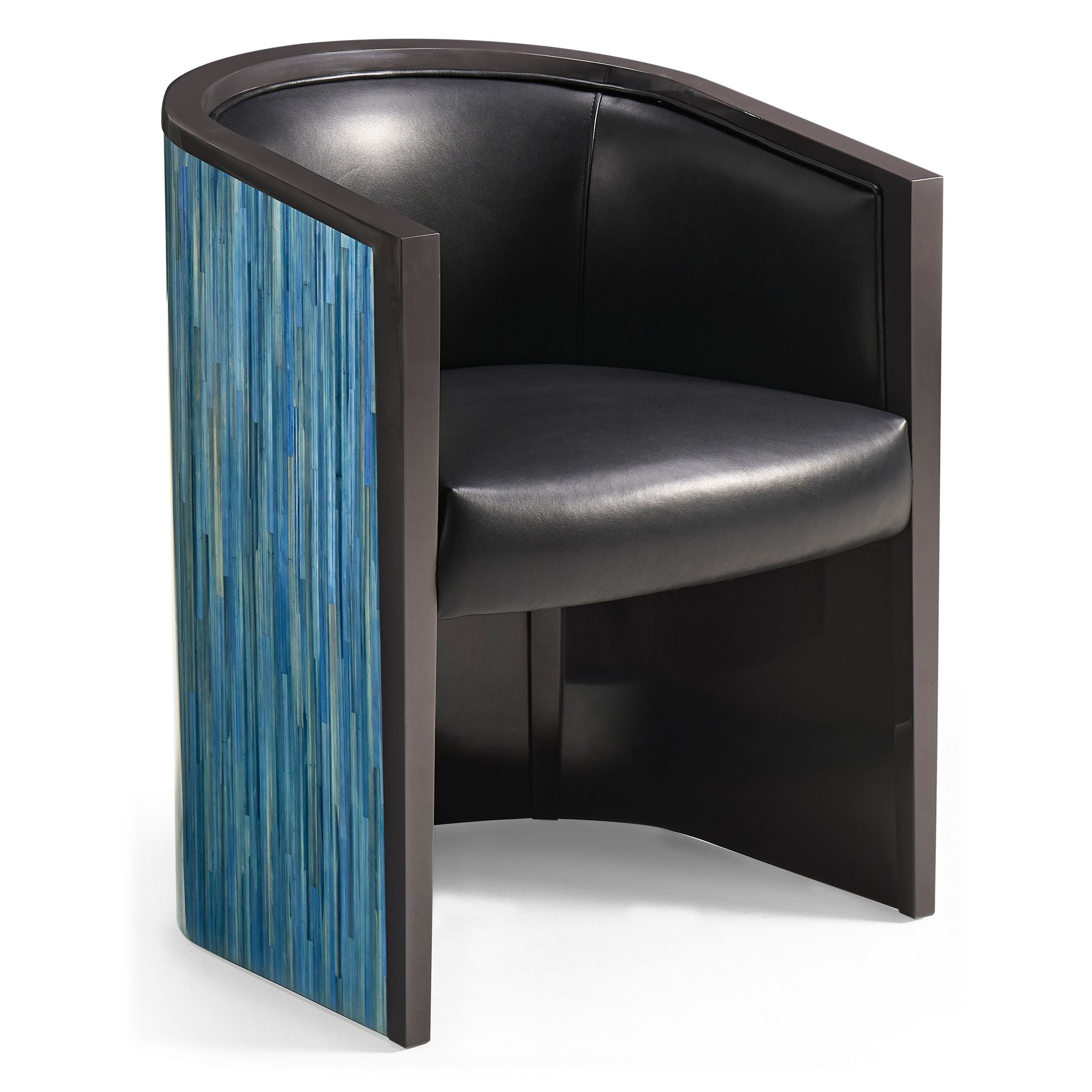 Jonathan Charles Sapphire Straw Barrel Chair