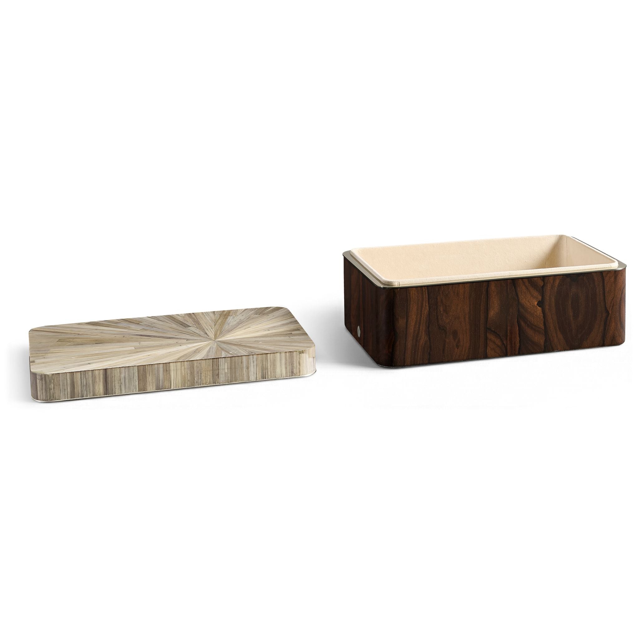 Jonathan Charles JC Modern Rectangular Box — Natural Straw