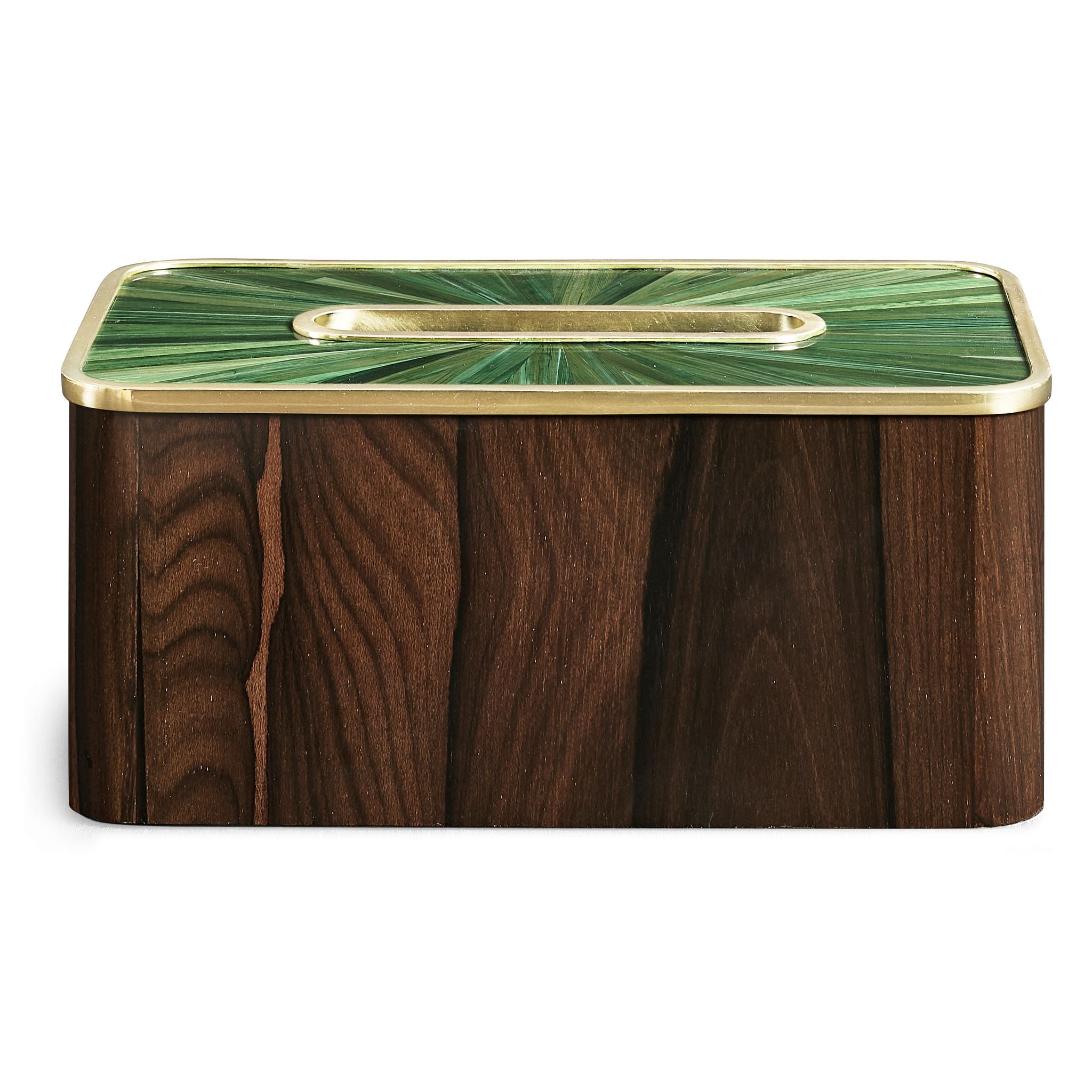 Jonathan Charles Terra Rectangular Tissue Box — Jade Green Straw