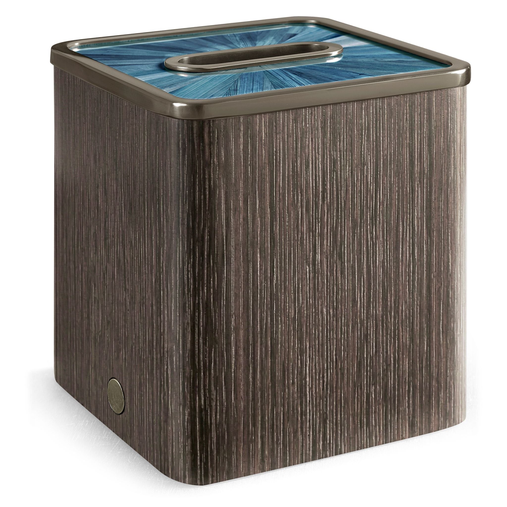 Jonathan Charles JC Modern Square Tissue Box — Azure Blue Straw