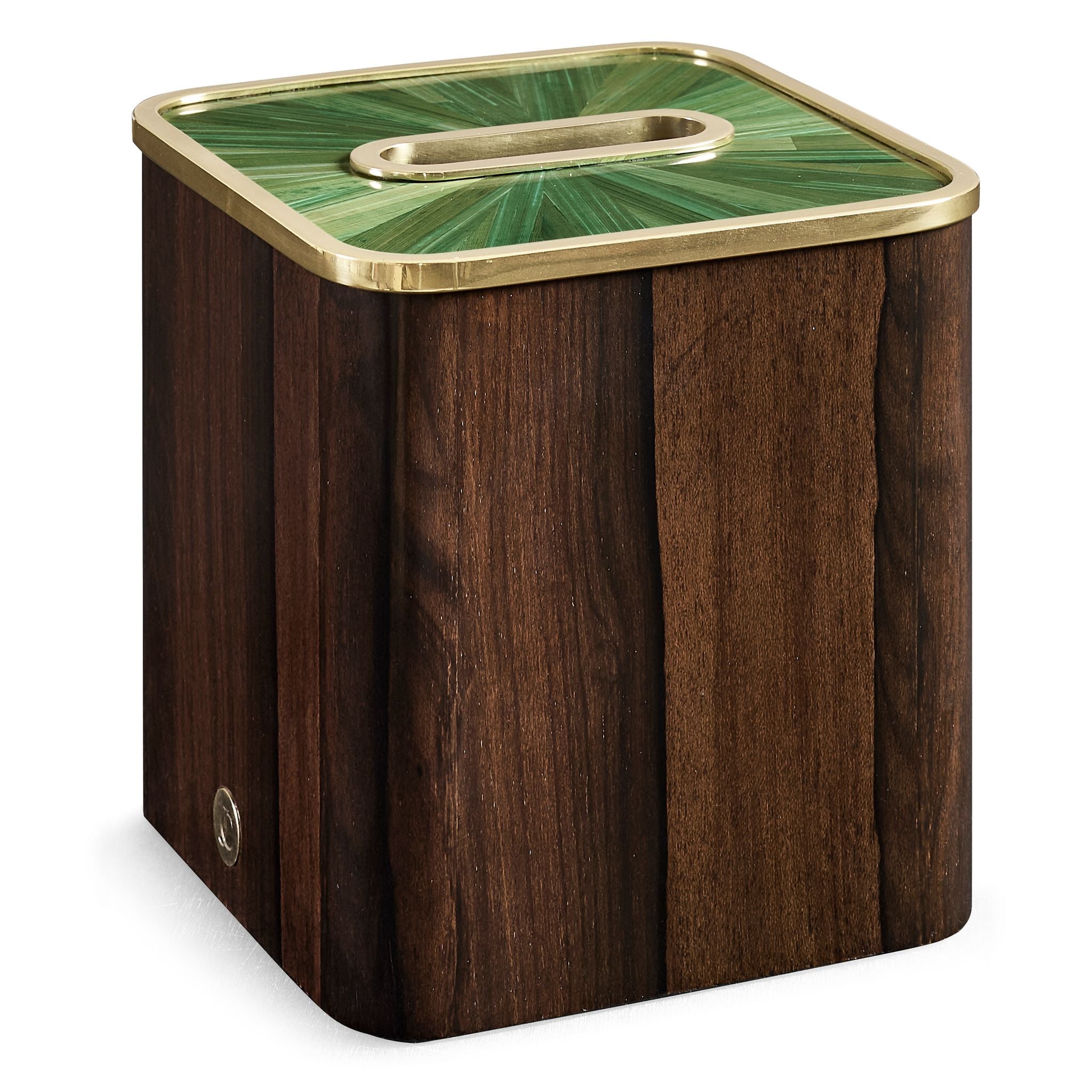 Jonathan Charles JC Modern Square Tissue Box — Jade Green Straw