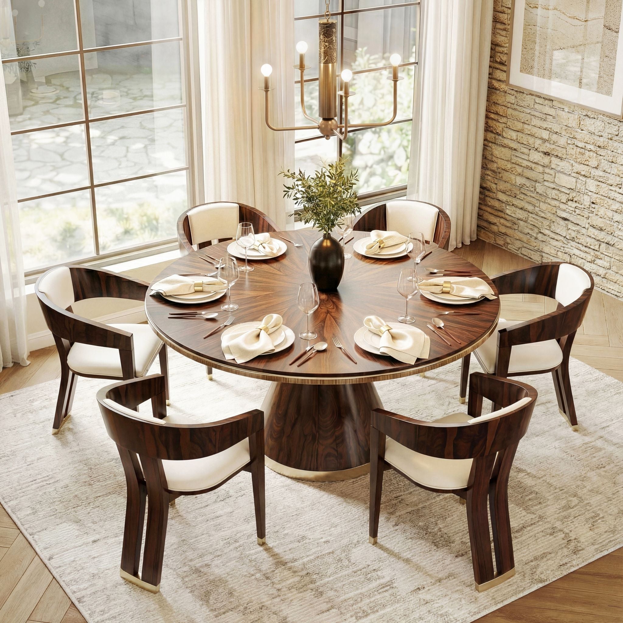 Jonathan Charles Terra Round Dining Table — 48"