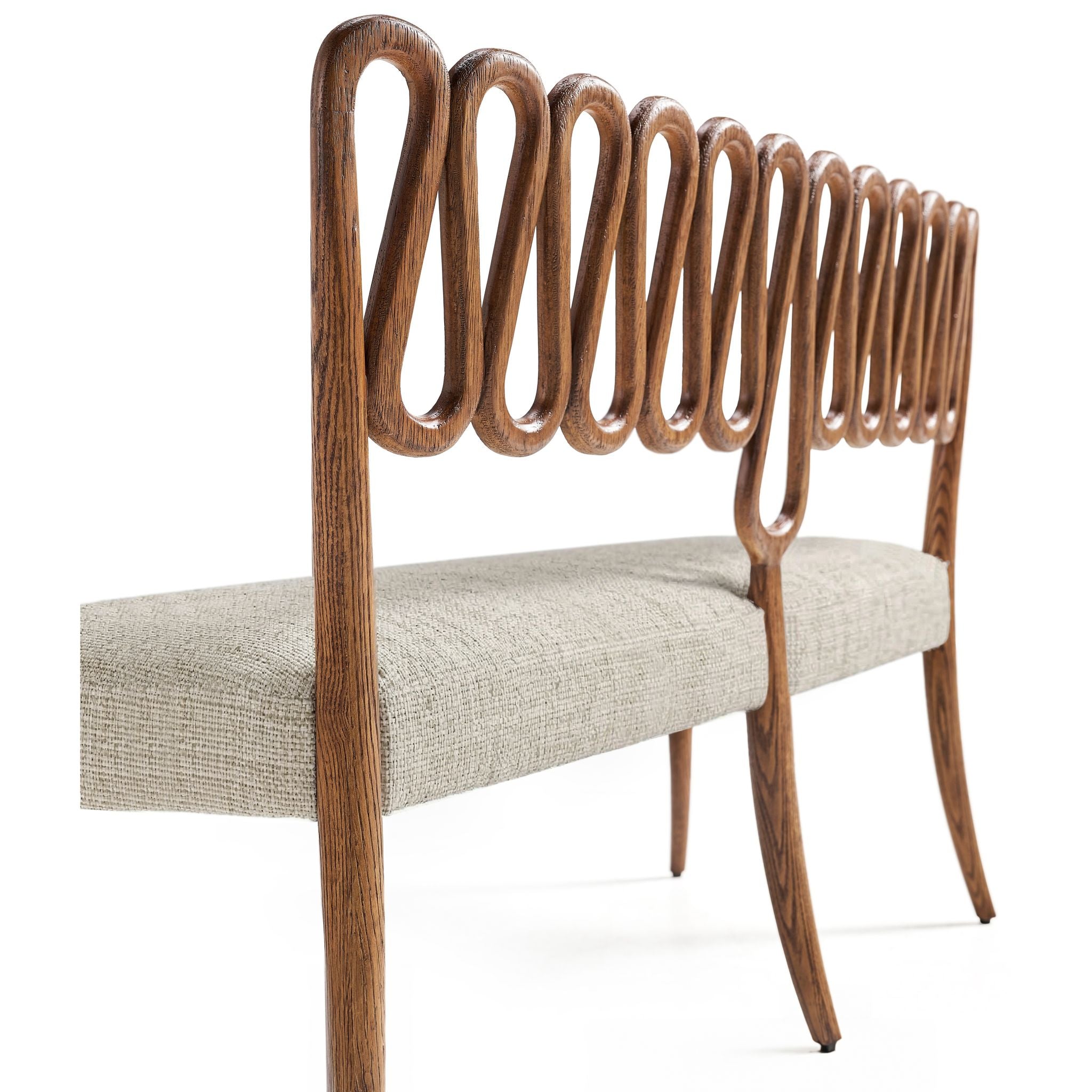 Jonathan Charles Ampney Oak Dining Bench — Toasted Oak