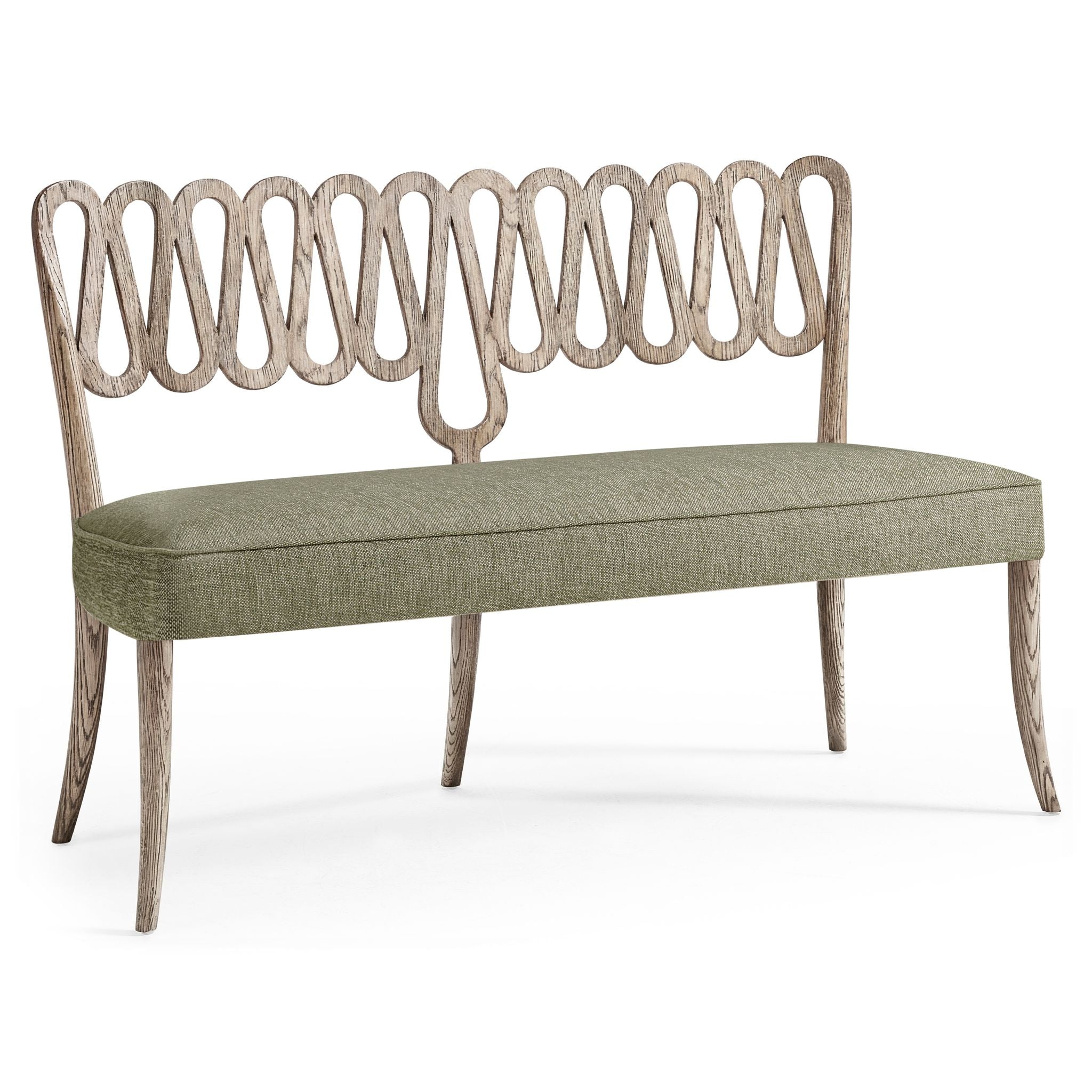 Jonathan Charles Ampney Oak Dining Bench — Greyed Oak