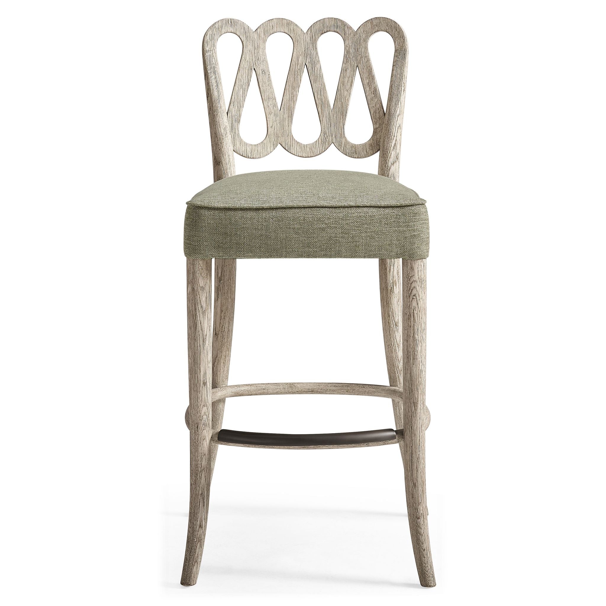 Jonathan Charles Ampney Grey Oak Bar Stool 30" - Armless