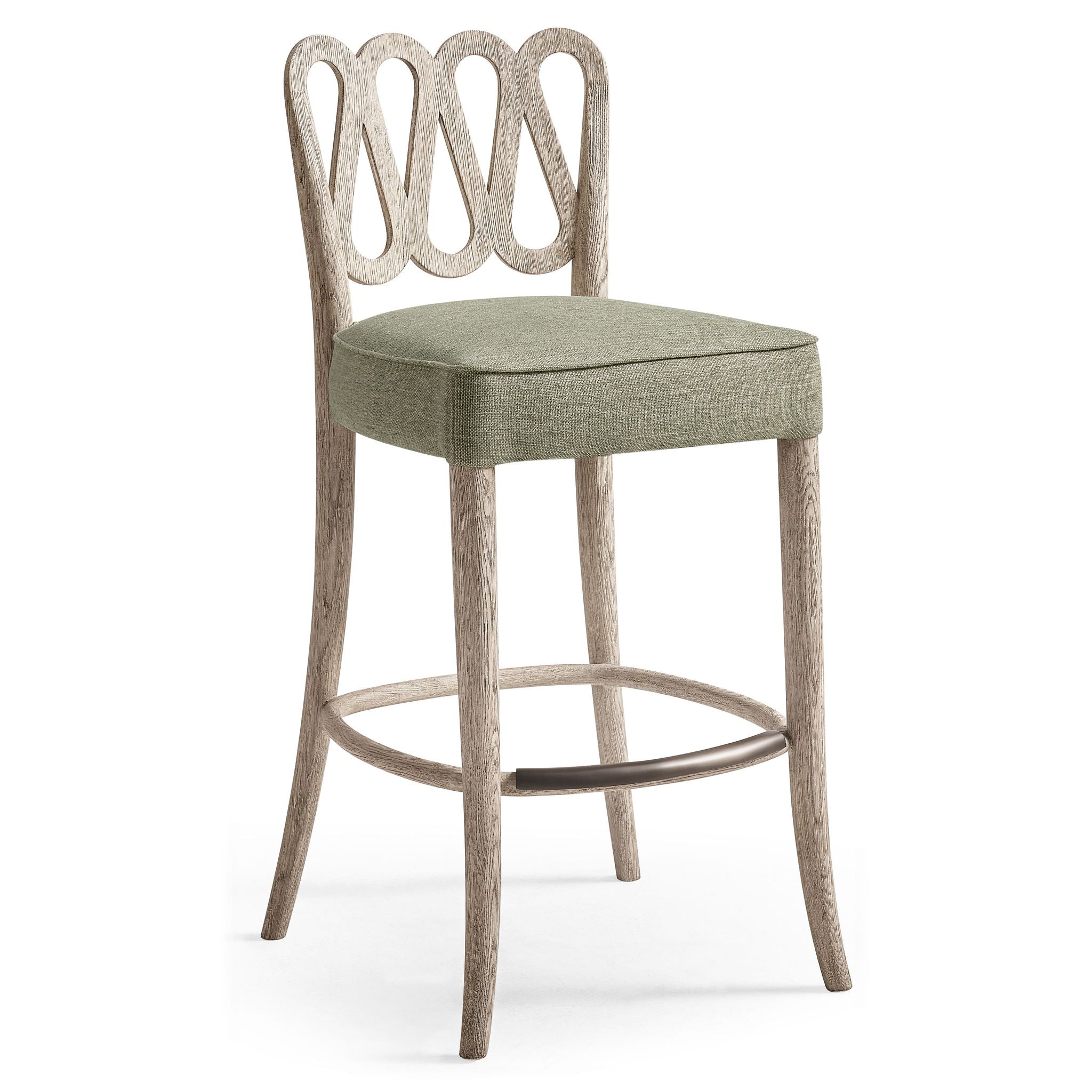 Jonathan Charles Ampney Grey Oak Bar Stool 30" - Armless