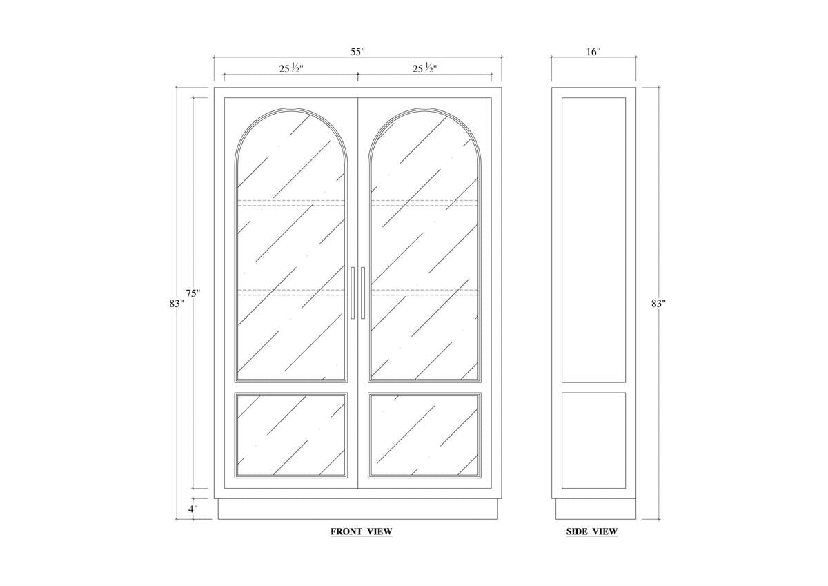Bramble Vannes 2 Door Display Cabinet — Fruit Wood