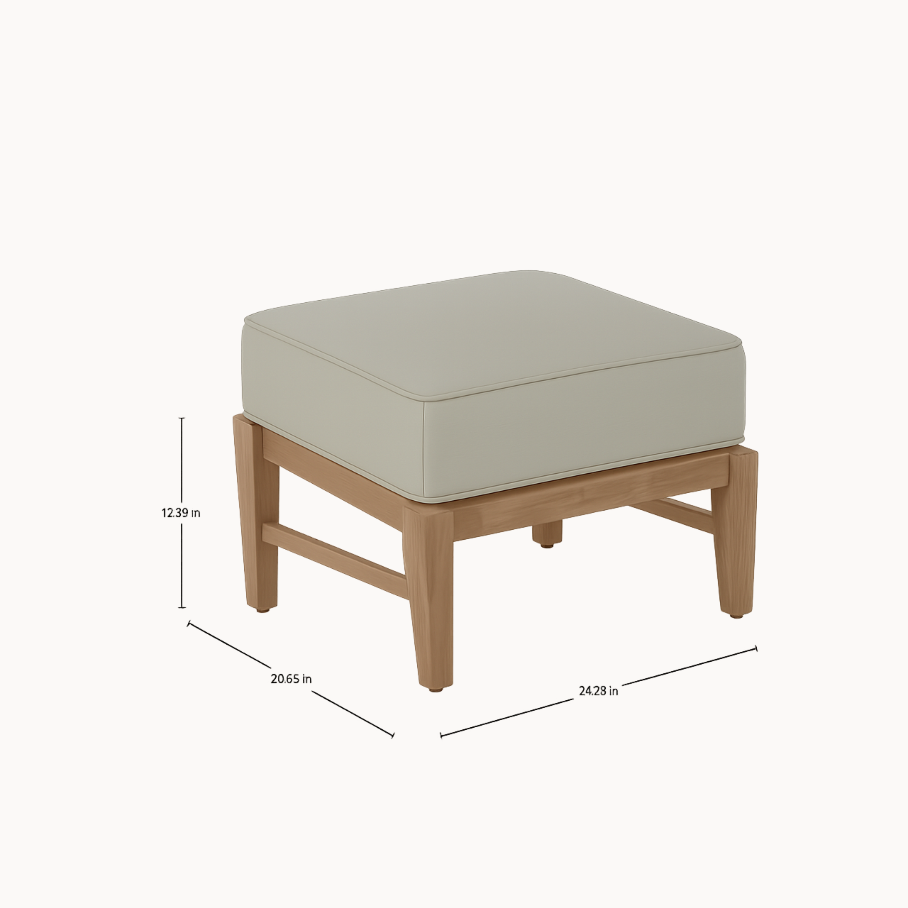 Croquet Teak Ottoman