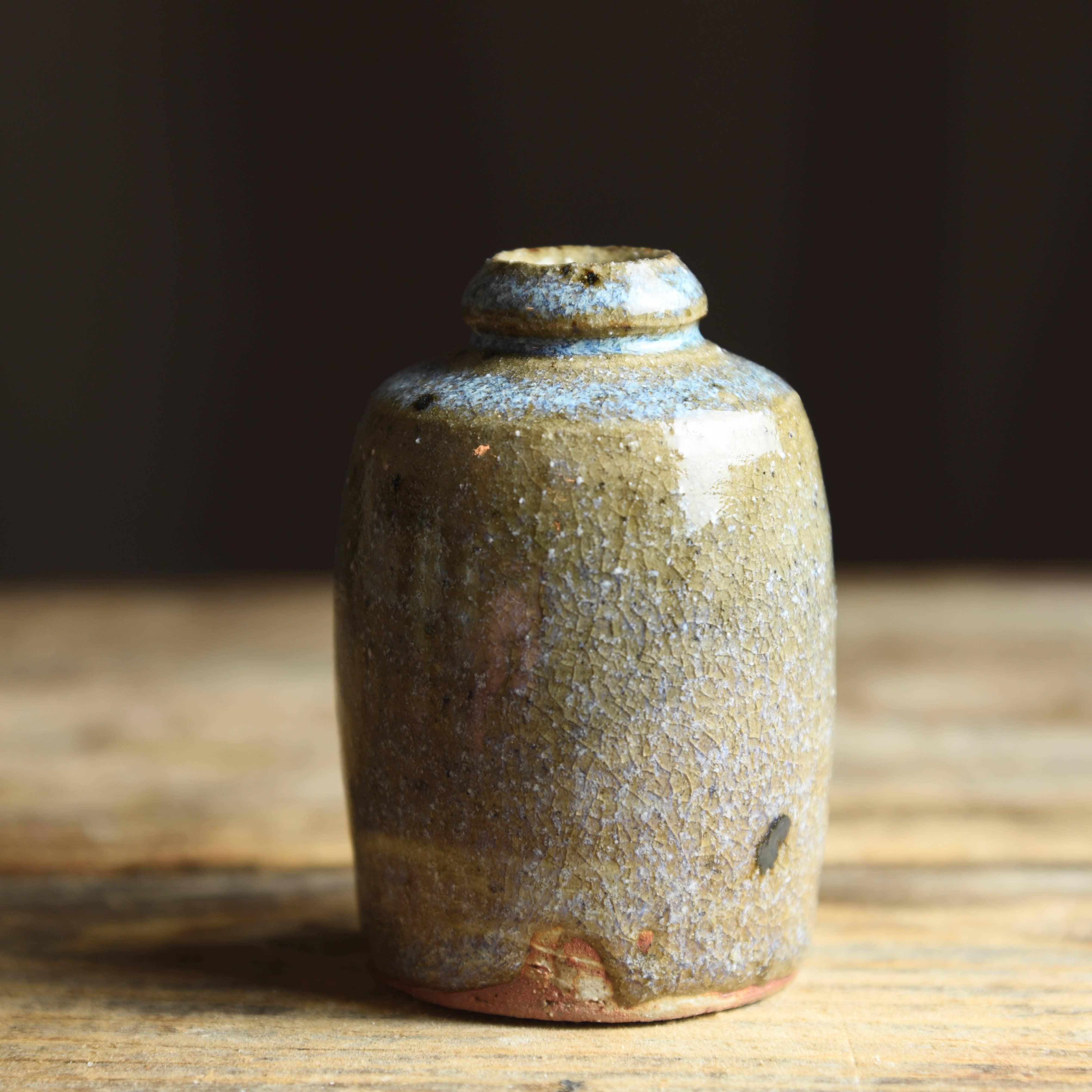 Matt Fishman Pottery Wild Clay Bud Vase in Ash Glaze