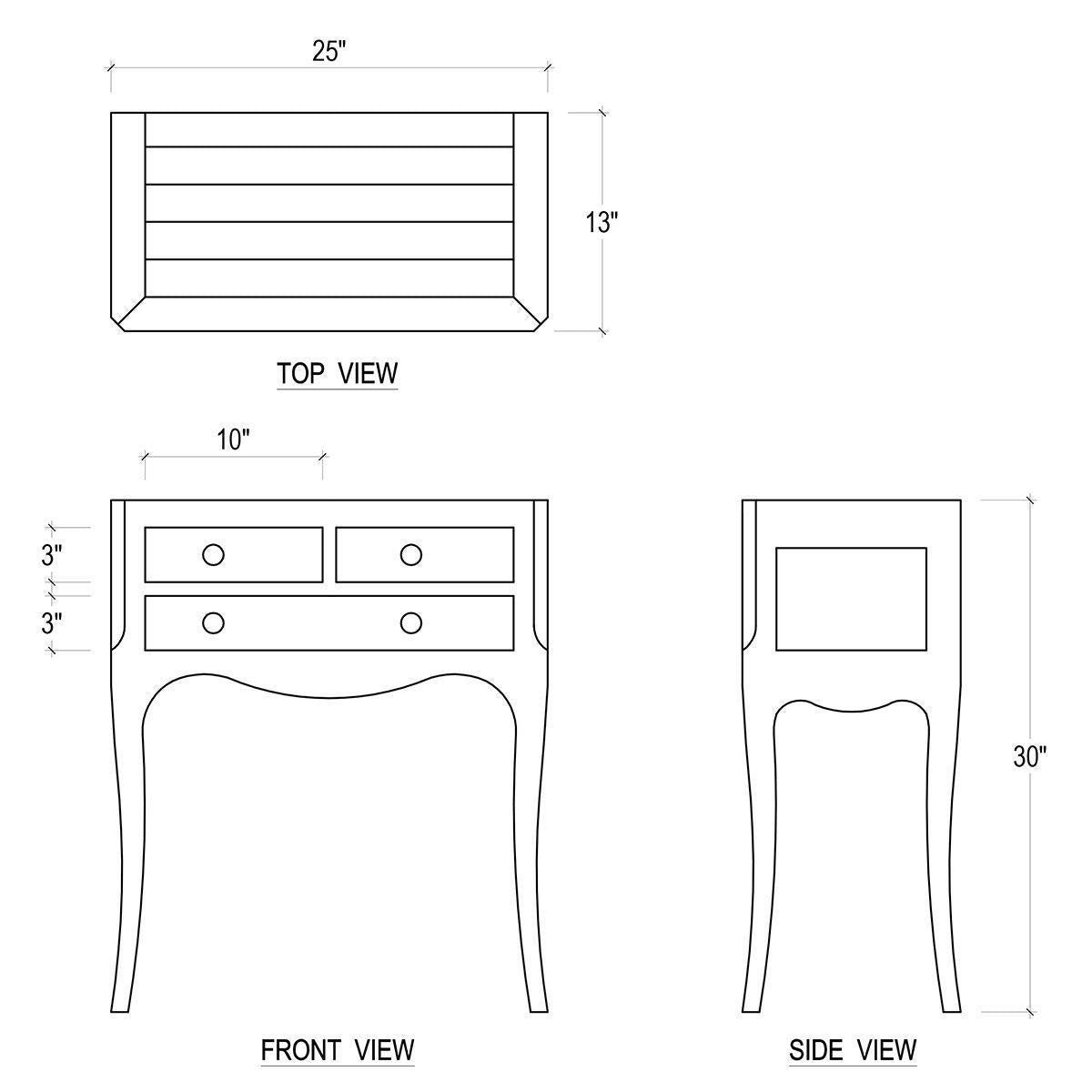 Bramble Chardonnay Side Table — Straw Wash