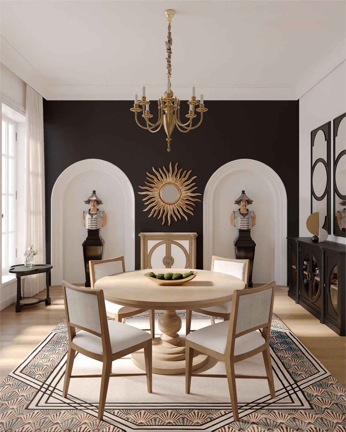 Bramble Goucho Round Dining Table 60'' — Straw Wash