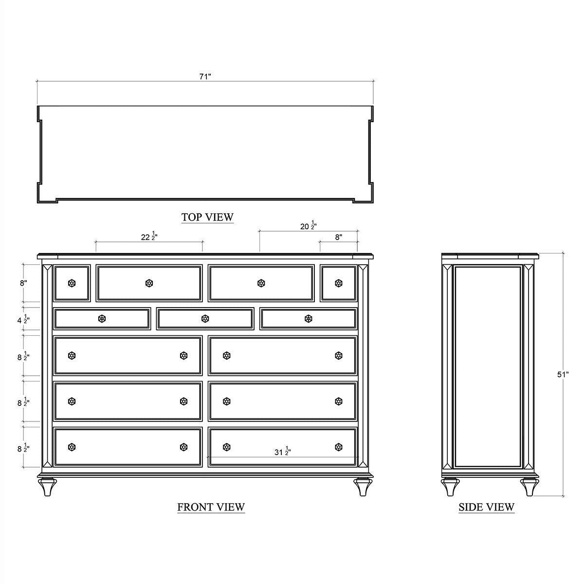 Bramble Soho Large Dresser — Straw Wash