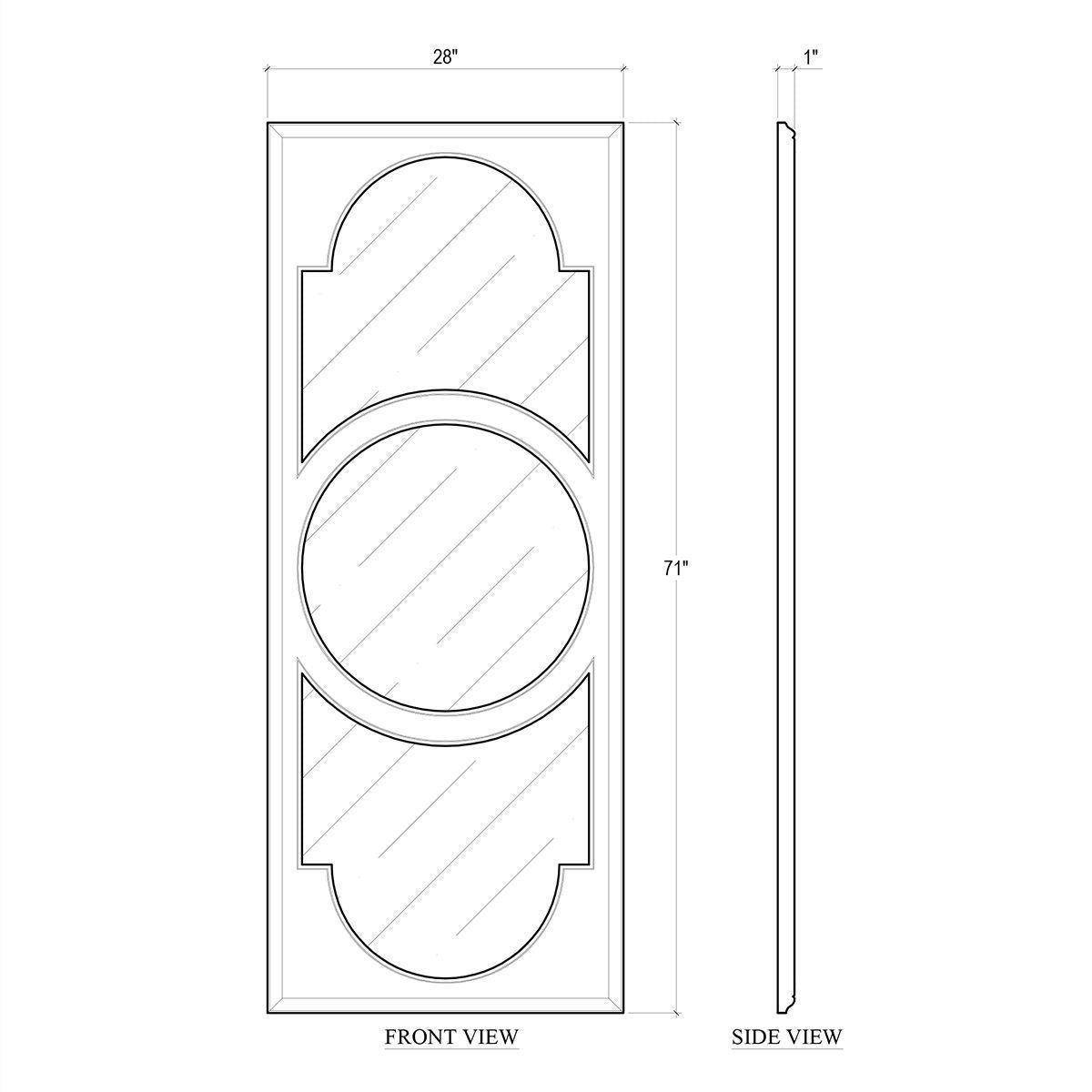 Bramble Dorchester Pier Mirror — Batavia Black