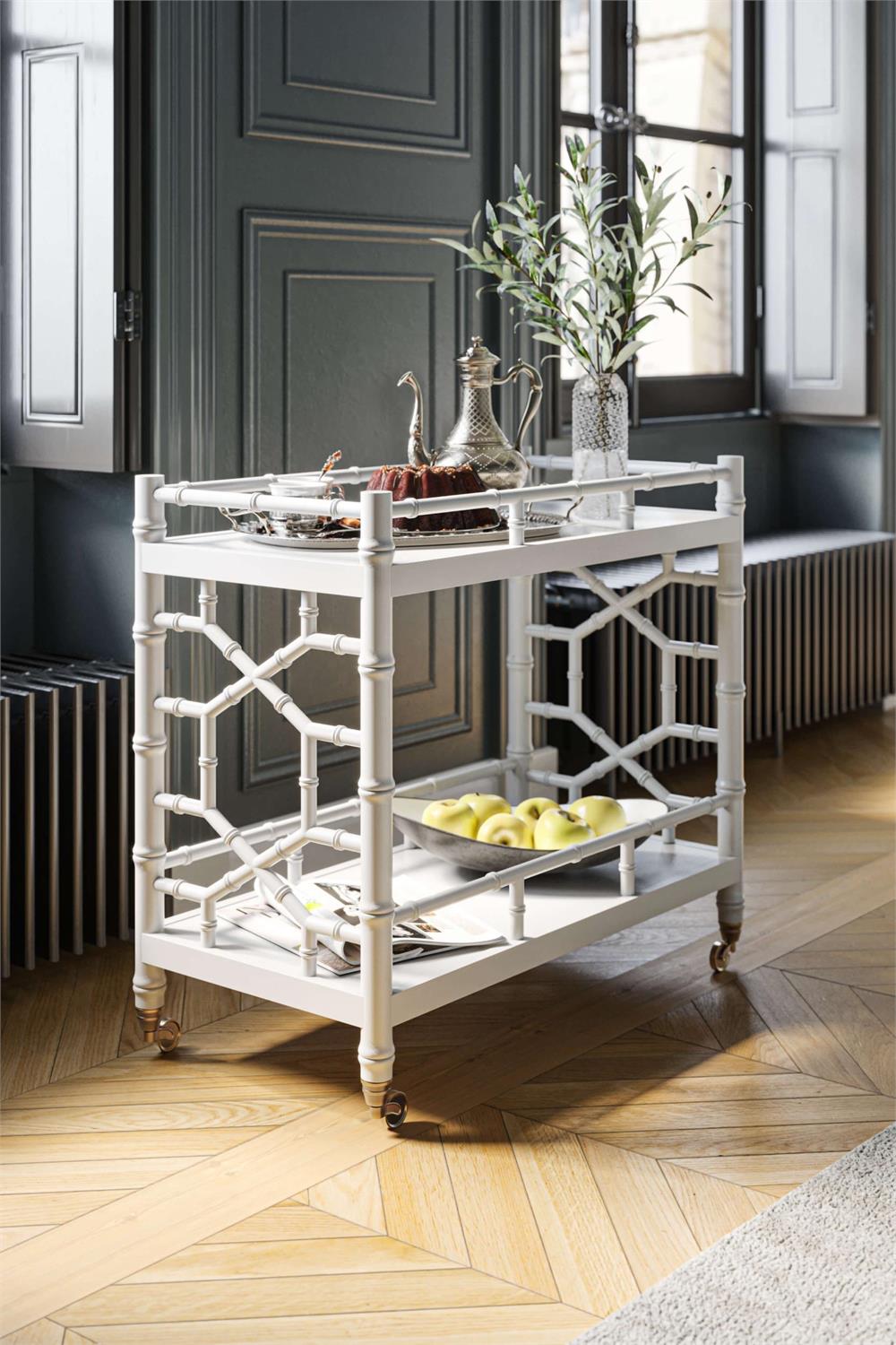 Bramble Grosvenor Drinks Trolley — True White *