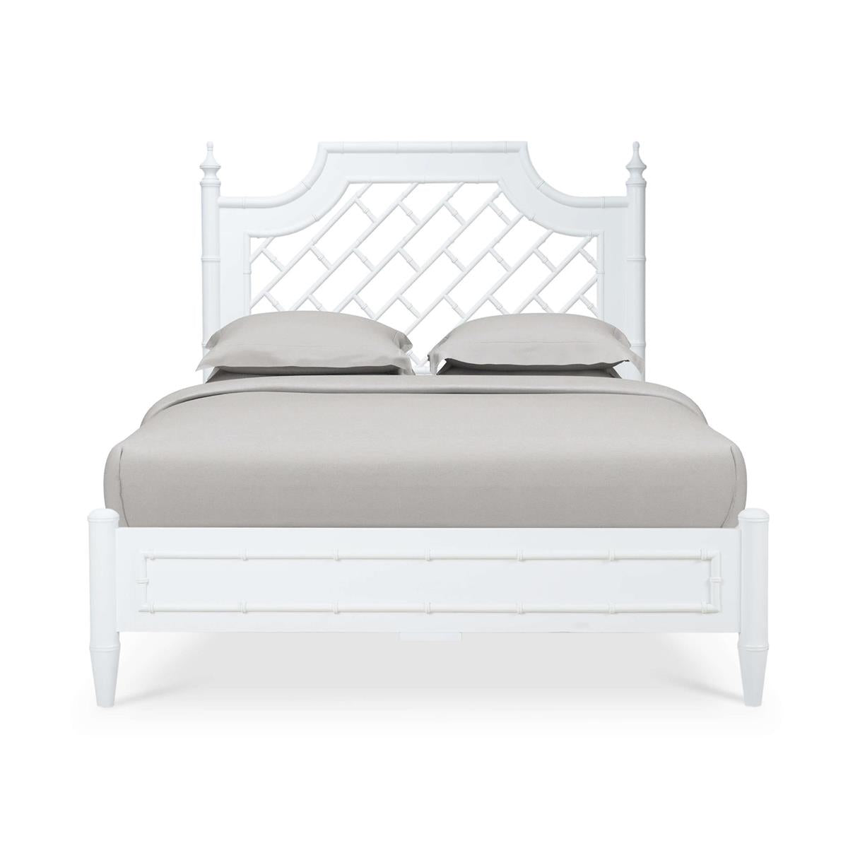 Bramble Chelsea Bed Queen — Architectural White / Light Distressed