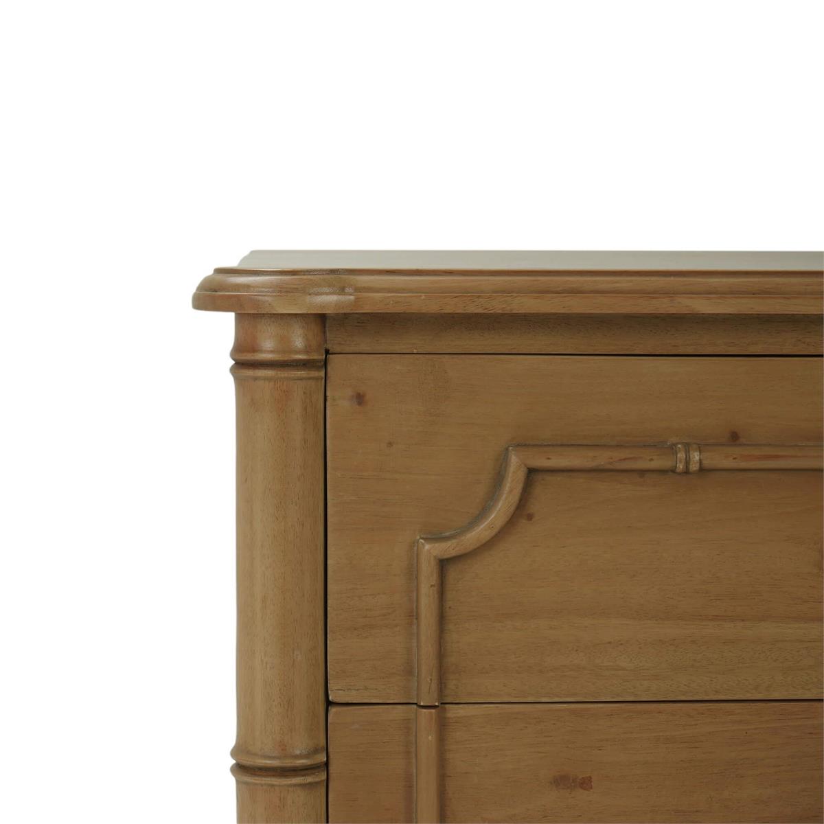 Bramble Chelsea 3 Drawer Bedside Table — Antique French Oak