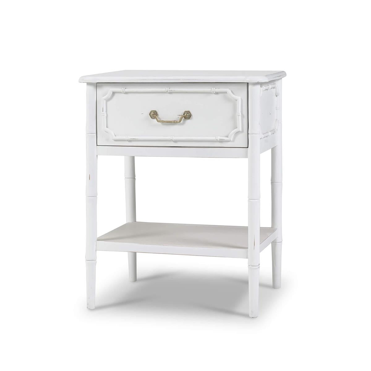 Bramble Chelsea End Table — Architectural White / Light Distressed