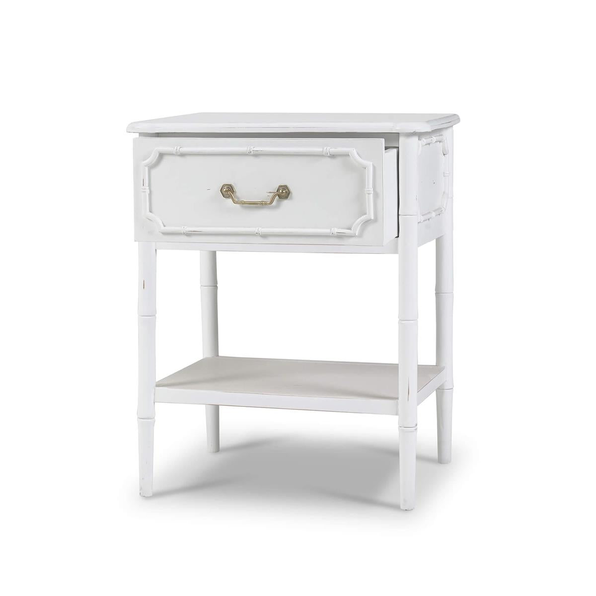Bramble Chelsea End Table — Architectural White / Light Distressed