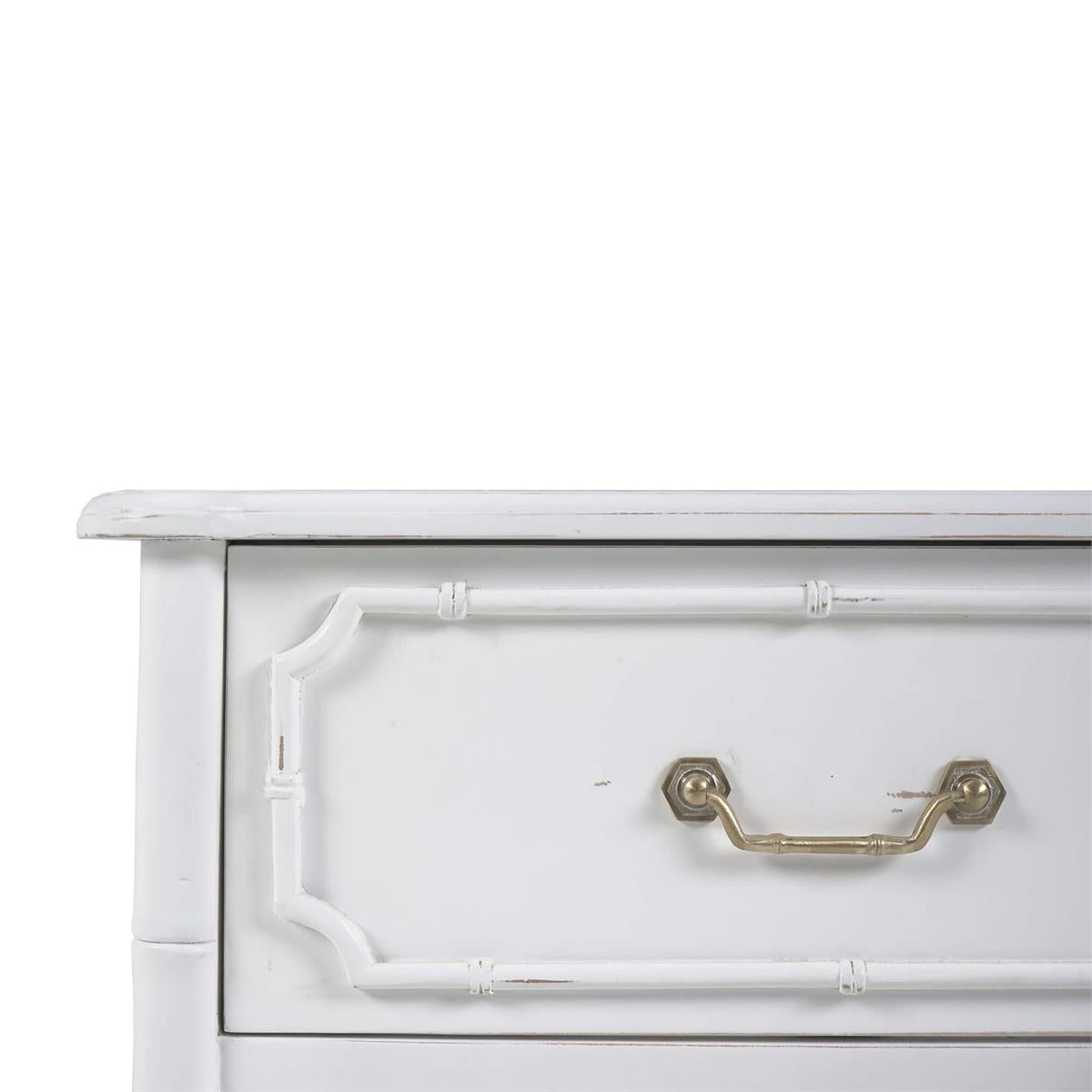 Bramble Chelsea End Table — Architectural White / Light Distressed