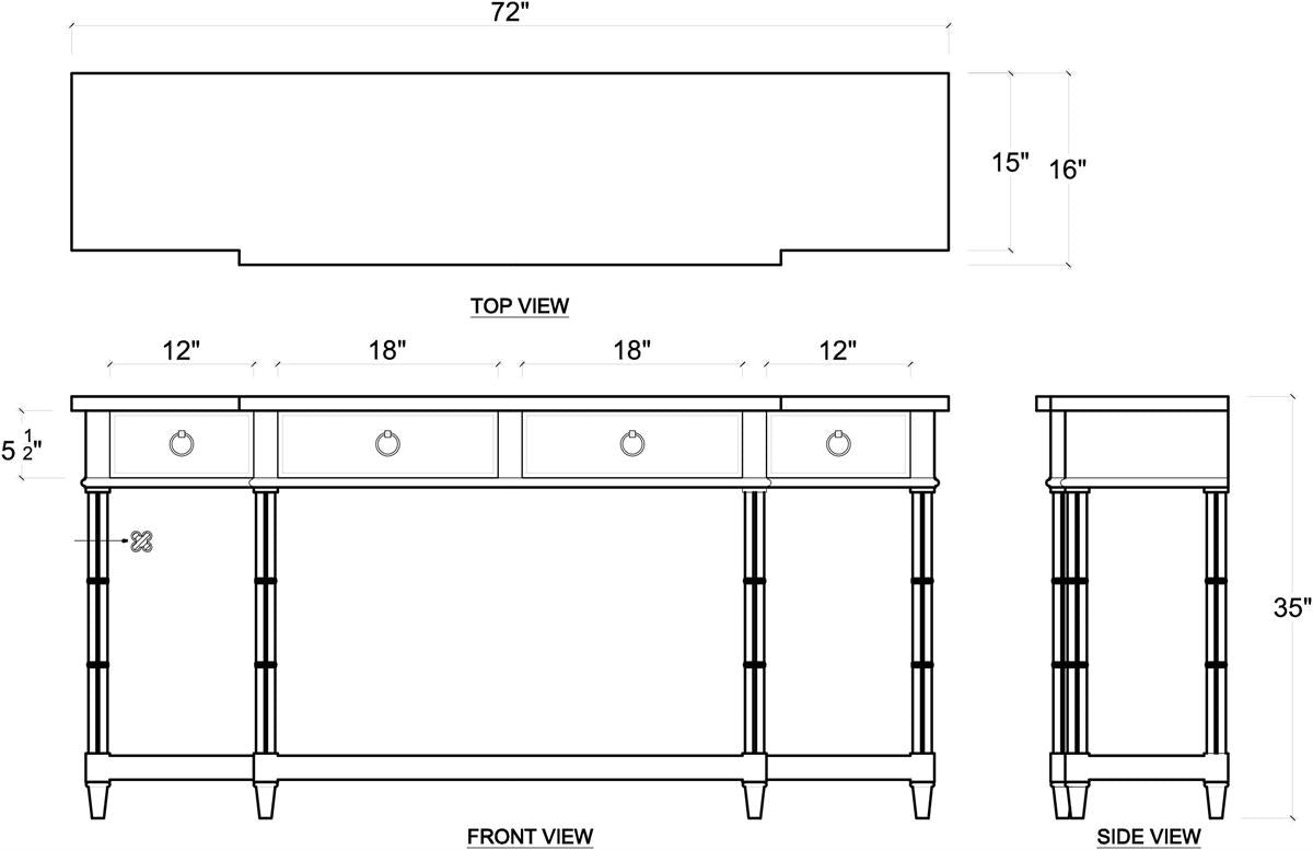Bramble Farringdon Large Console — Sandbar