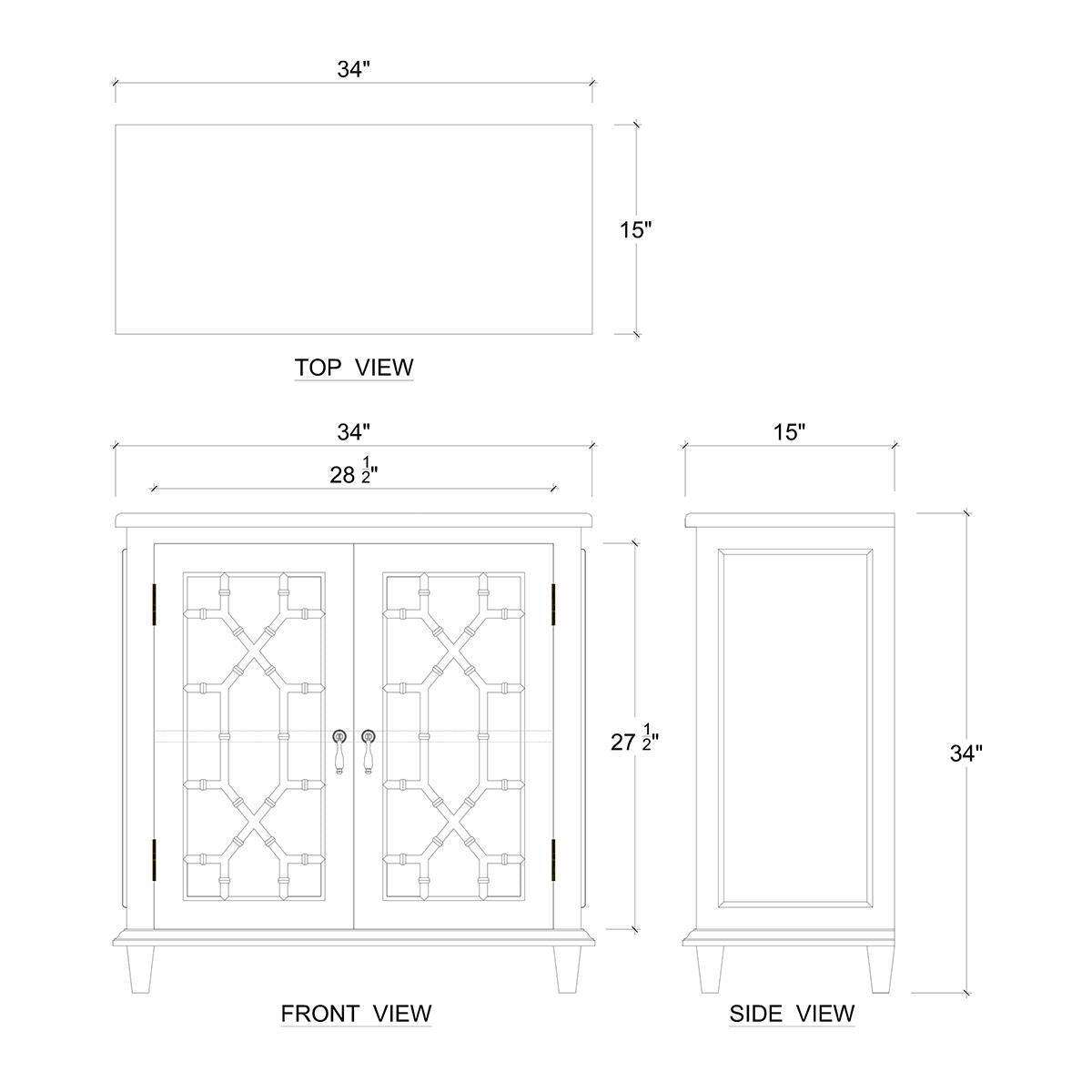 Bramble Grosvenor Small Cabinet — True White *