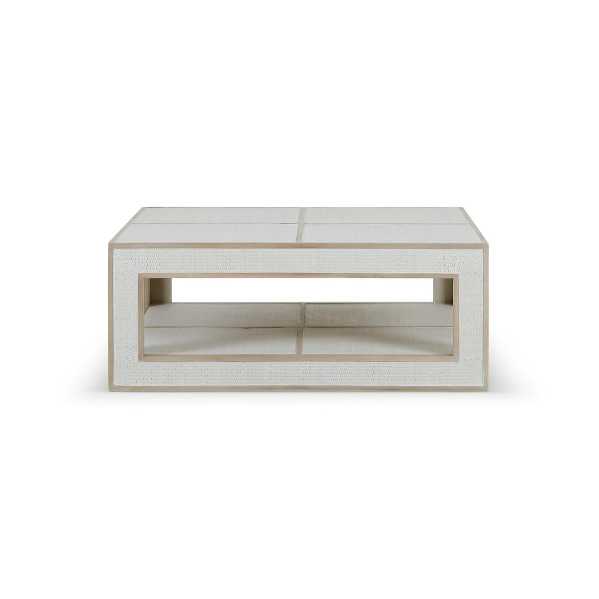 Bramble Finsbury Square Coffee Table — Sandbar / Rattan White