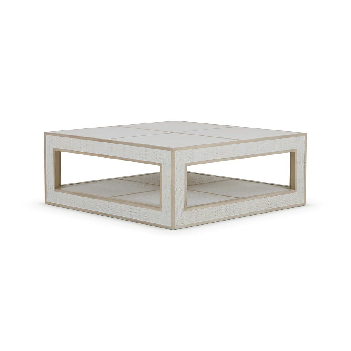 Bramble Finsbury Square Coffee Table — Sandbar / Rattan White