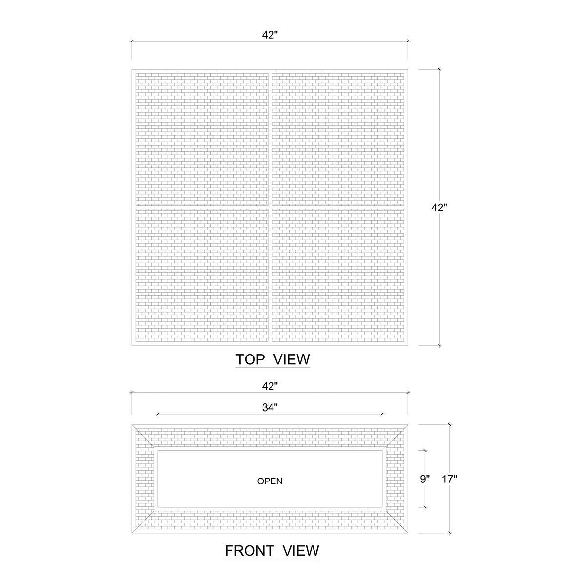 Bramble Finsbury Square Coffee Table — Sandbar / Rattan White